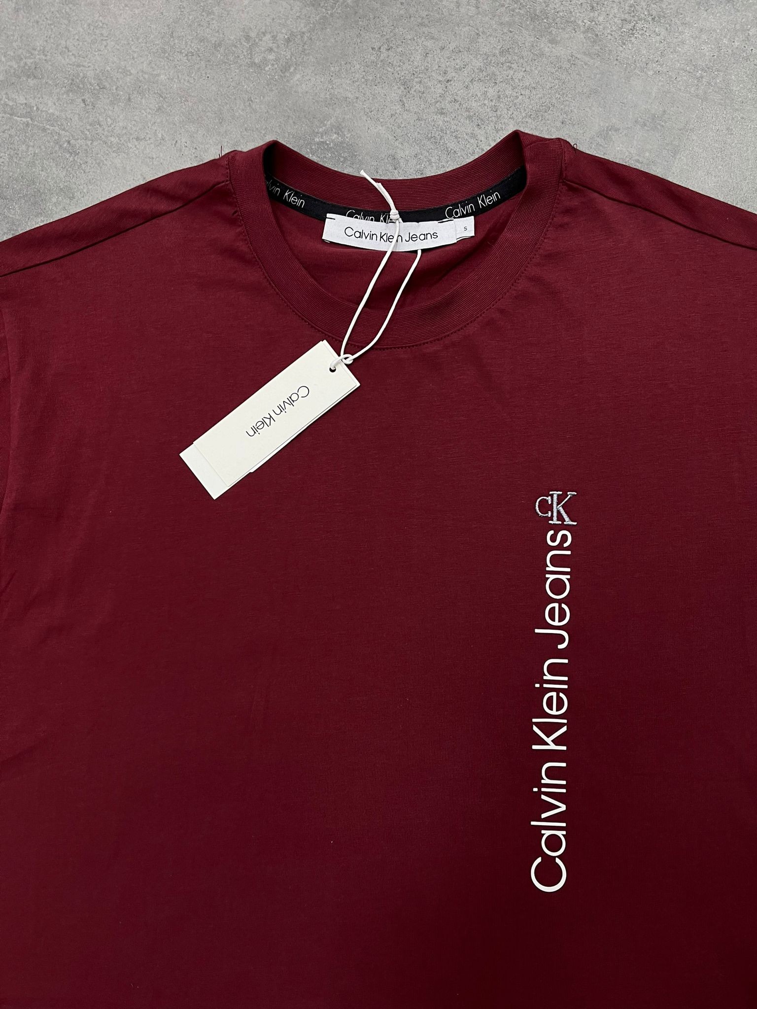Yeni Sezon Limited Edition Özel Baskı Vertical Logo Bordo T-shirt