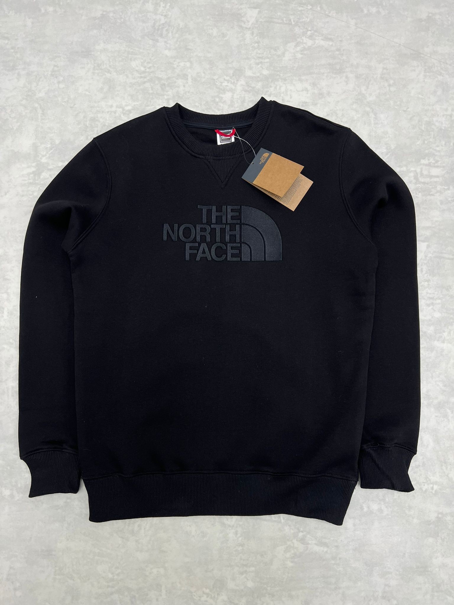 Mid Icon Full Nakış Bisiklet Yaka Black Sweatshirt