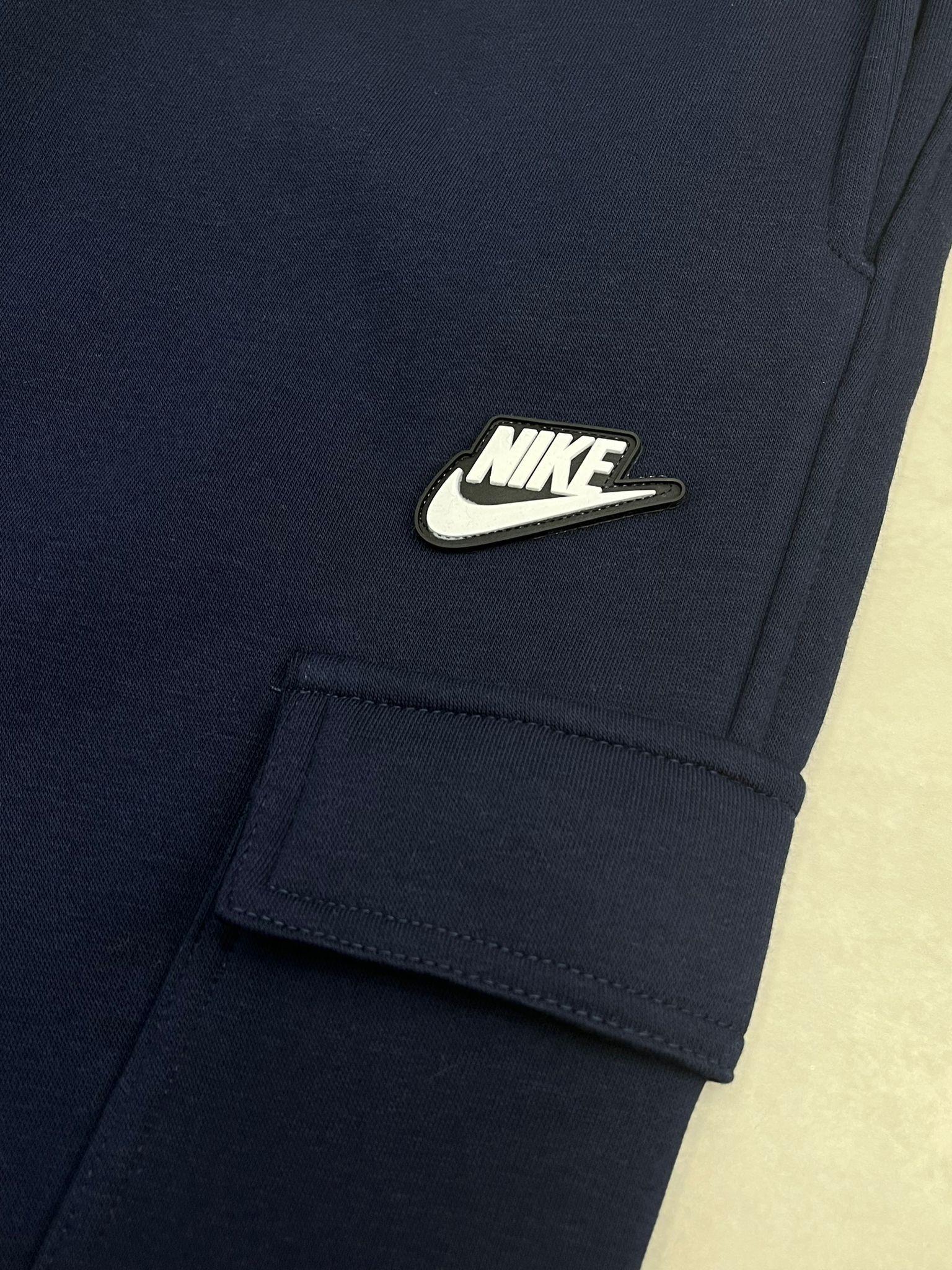 Yeni Sezon Patch Logo Üç İplik Şardonlu Kışlık Navy Blue Eşofman Altı