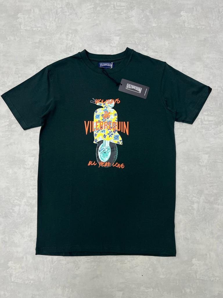 Motor Printed Green T-shirt