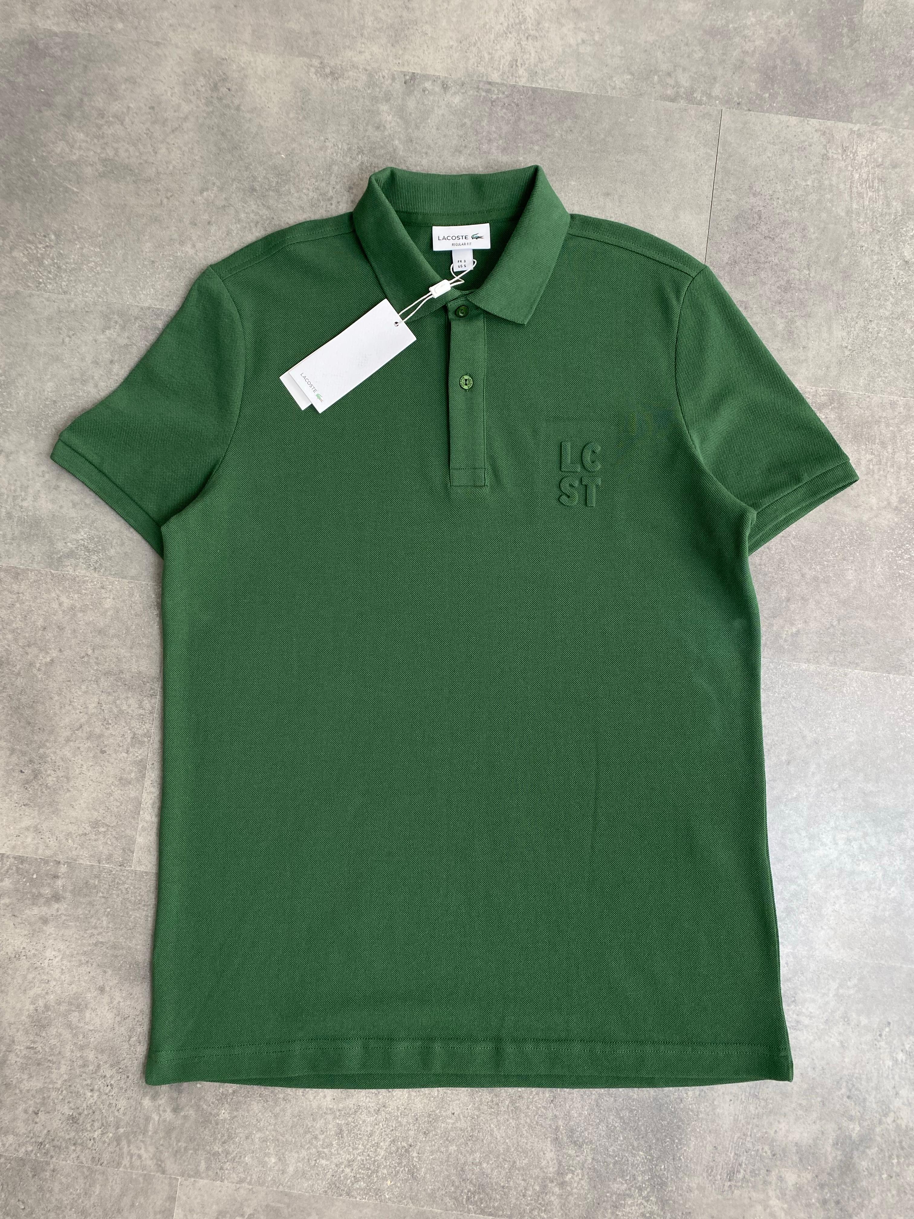 Yeni Sezon Embossed Logo Pamuk Pike Polo Yaka T-shirt - HAKİ