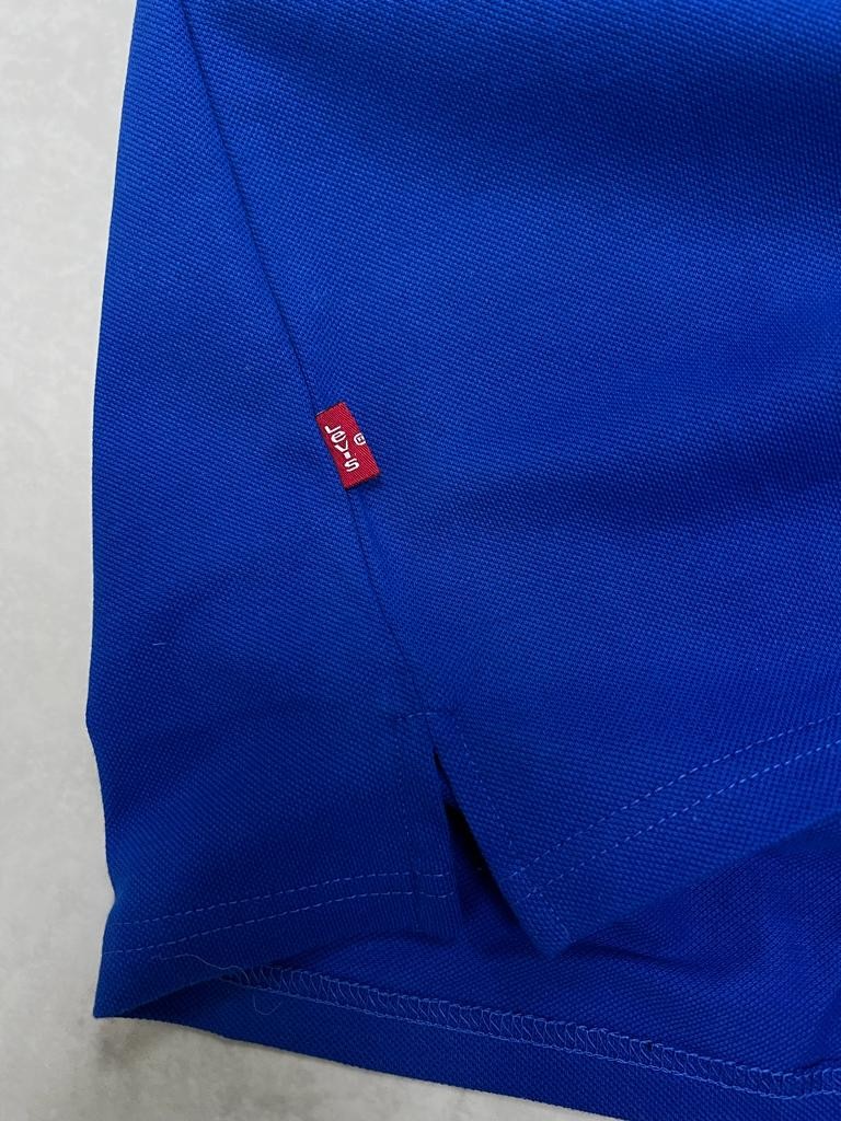 Classic Logo Basic Blue Polo Yaka T-shirt