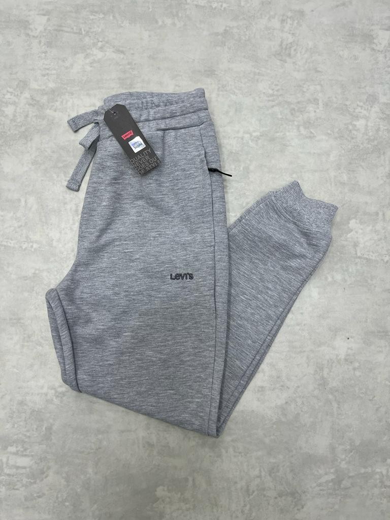 Double Face Gray Nakış Logo Jogger