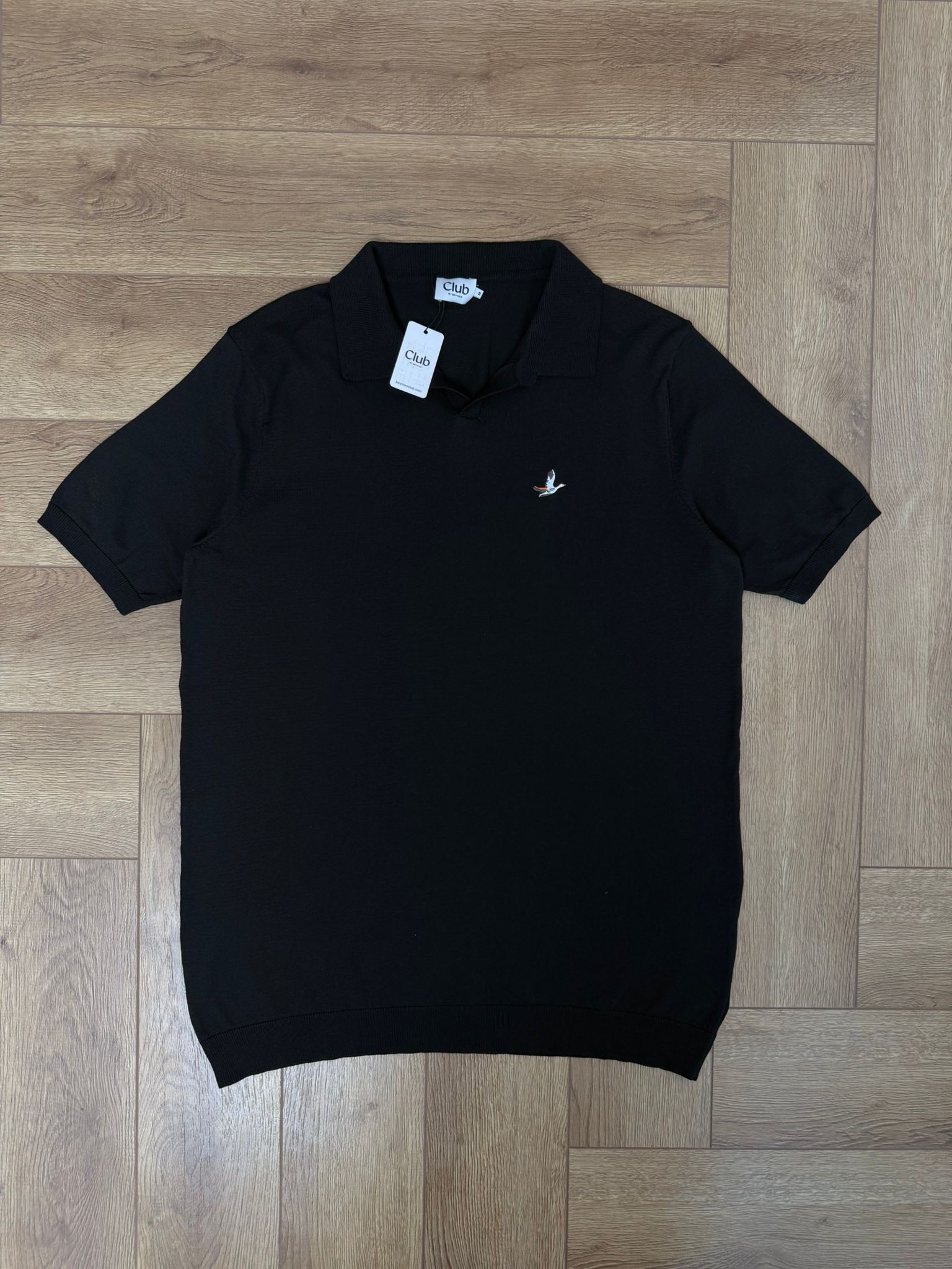 Yeni Sezon V  Polo Yaka Triko  T-shirt - SİYAH