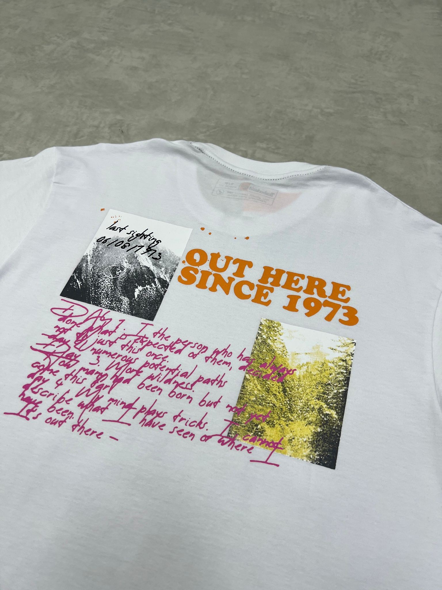 Out Here Sınce 1973 Back To Print  White  T-shirt 