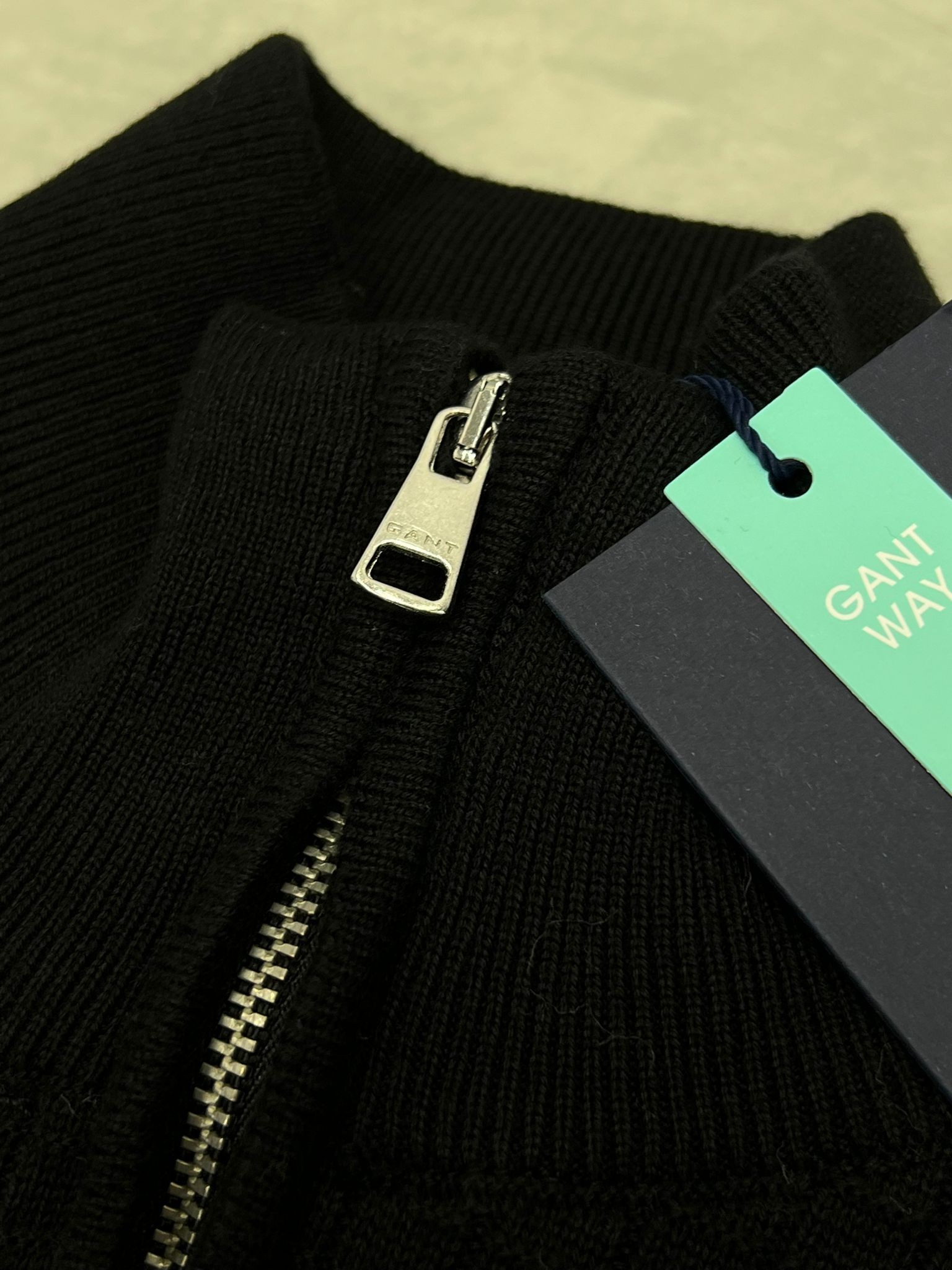 Yeni Sezon Kışlık Triko Black Yarım Fermuarlı Sweatshirt