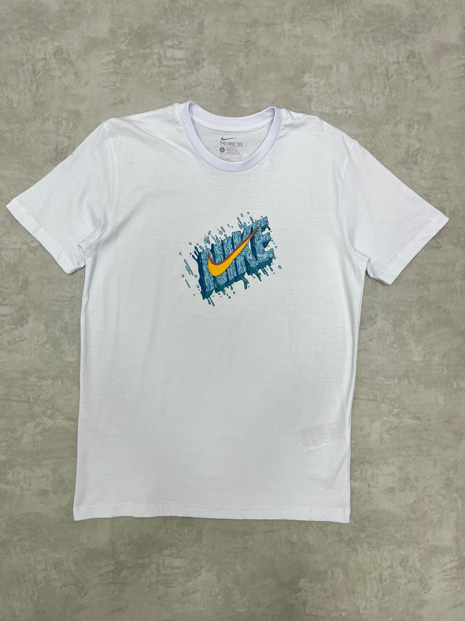 Soap Washing Mid Icon Print White T-shirt