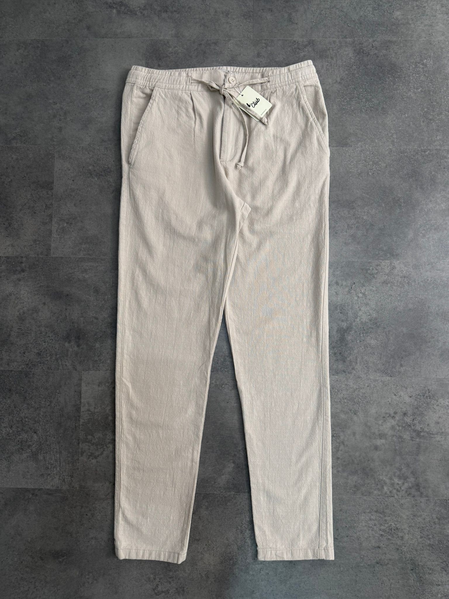 Yeni Sezon Casual Keten Pantolon - BEJ
