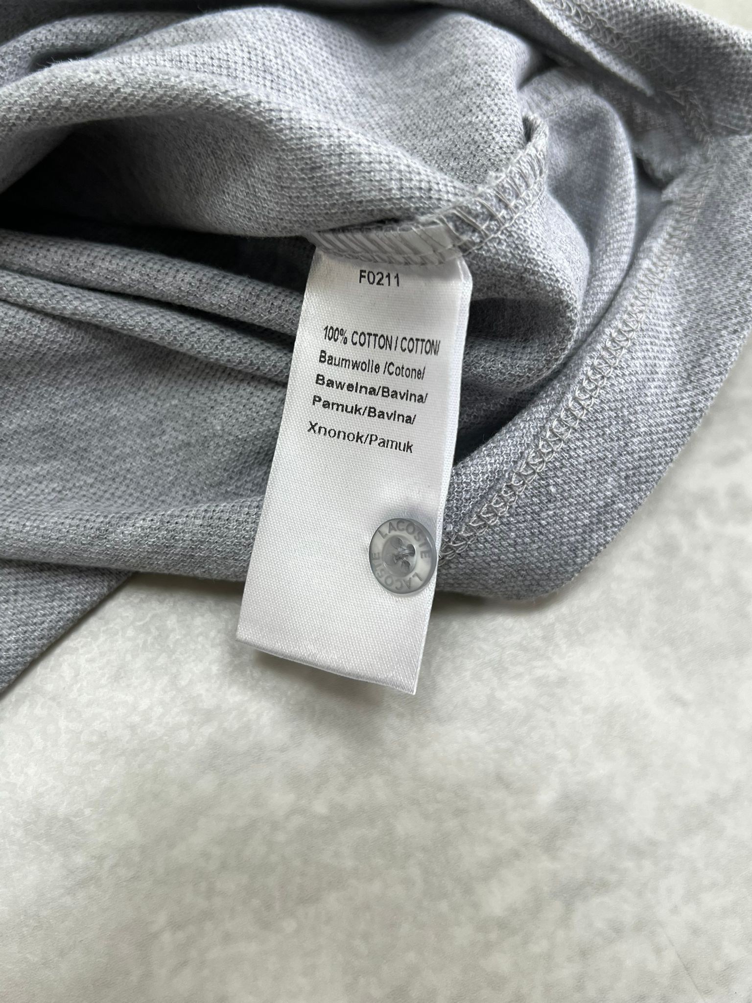 Classic Patch Mini Logo Polo Yaka Gray T-shirt