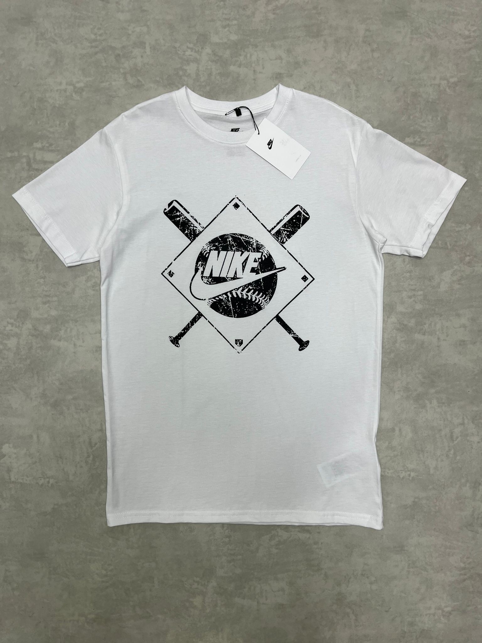 Baseball Mid Logo  White T-shirt