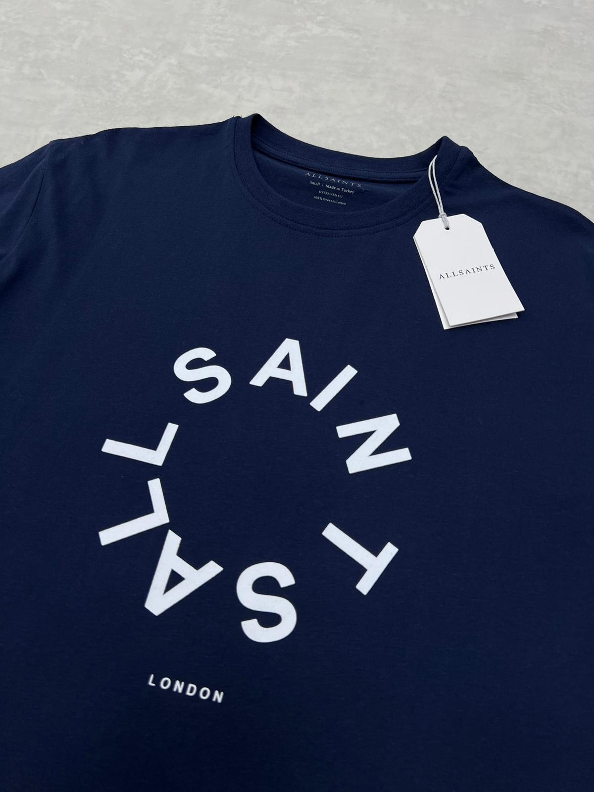 London Limited Circle Long Navy Blue  T-shirt