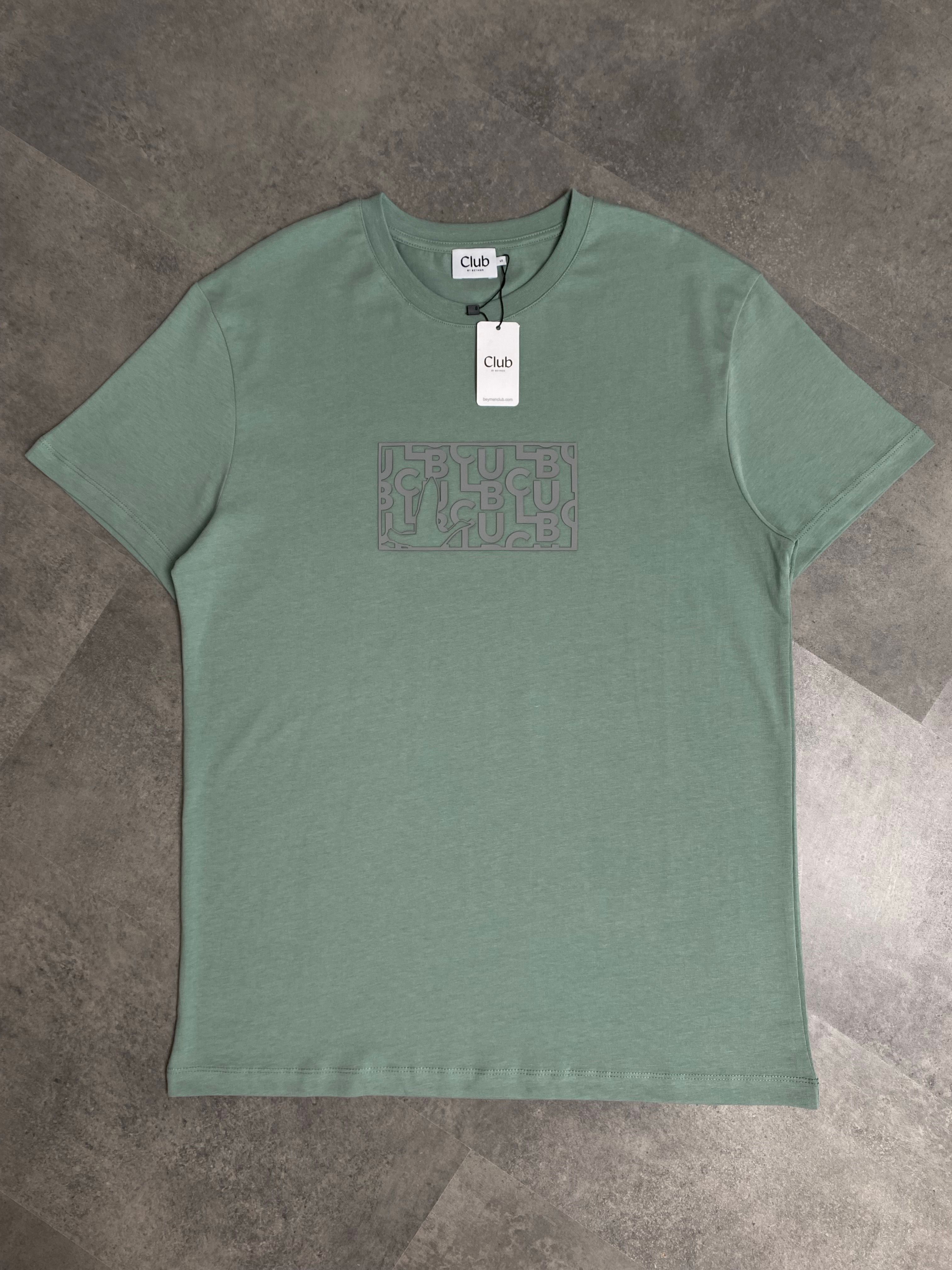 Yeni Sezon Özel Seri Embossed Logo T-shirt - YEŞİL
