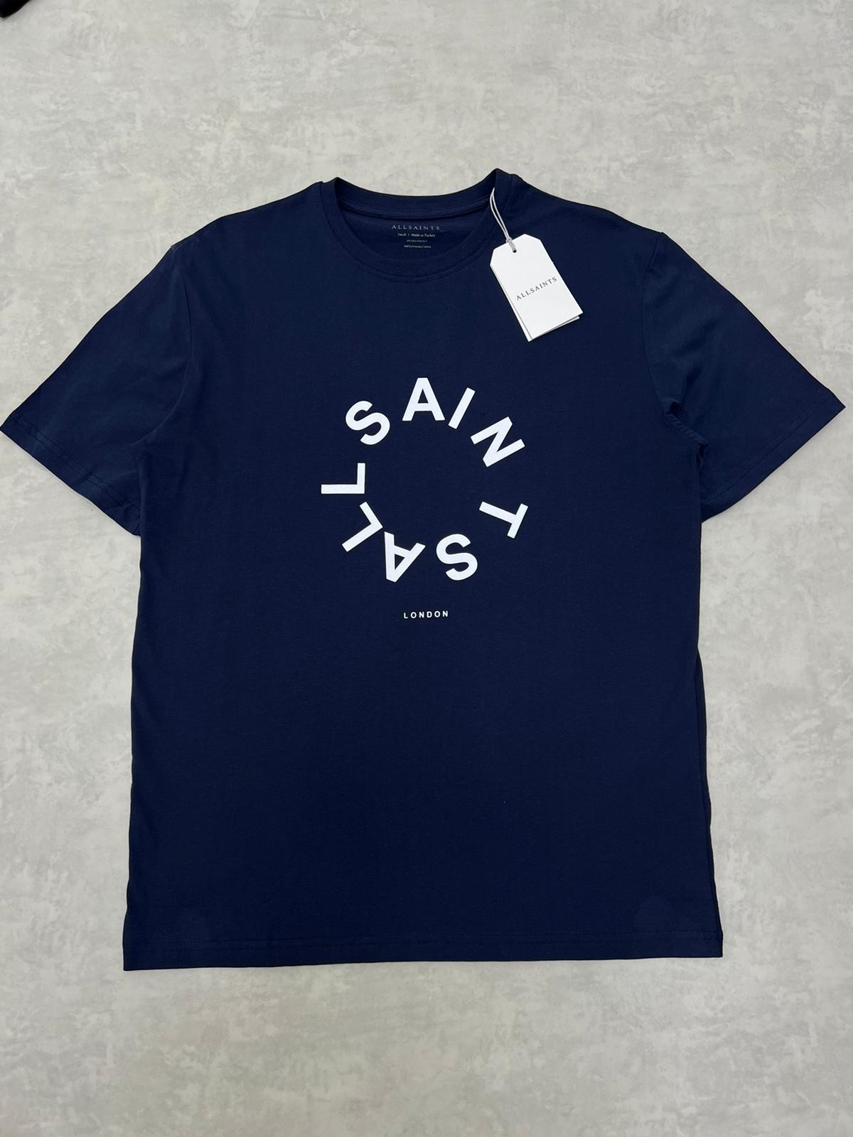 London Limited Circle Long Navy Blue  T-shirt