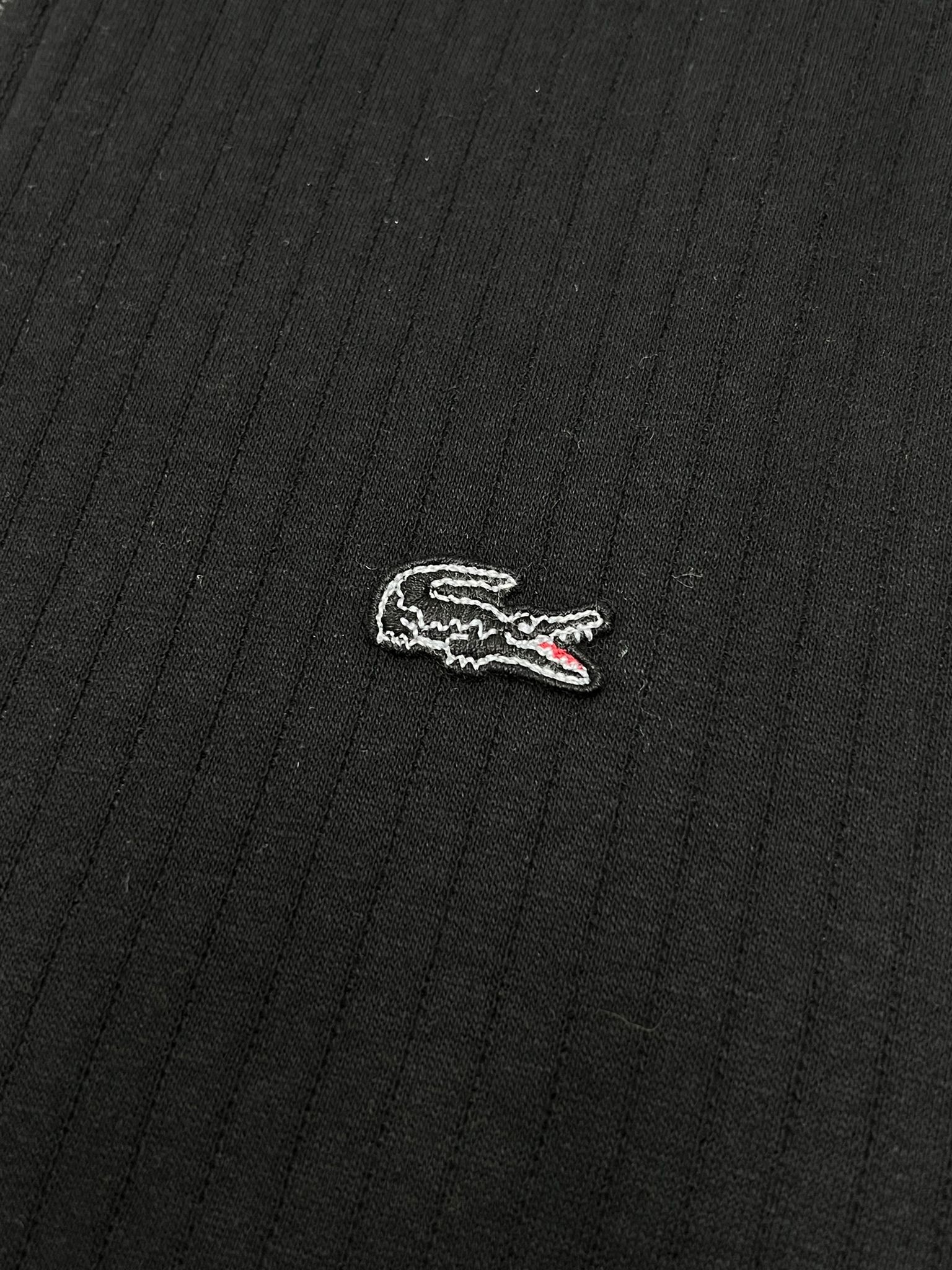 Limited Edition Tam Fermuarlı Dikey Çizgili Black Ceket