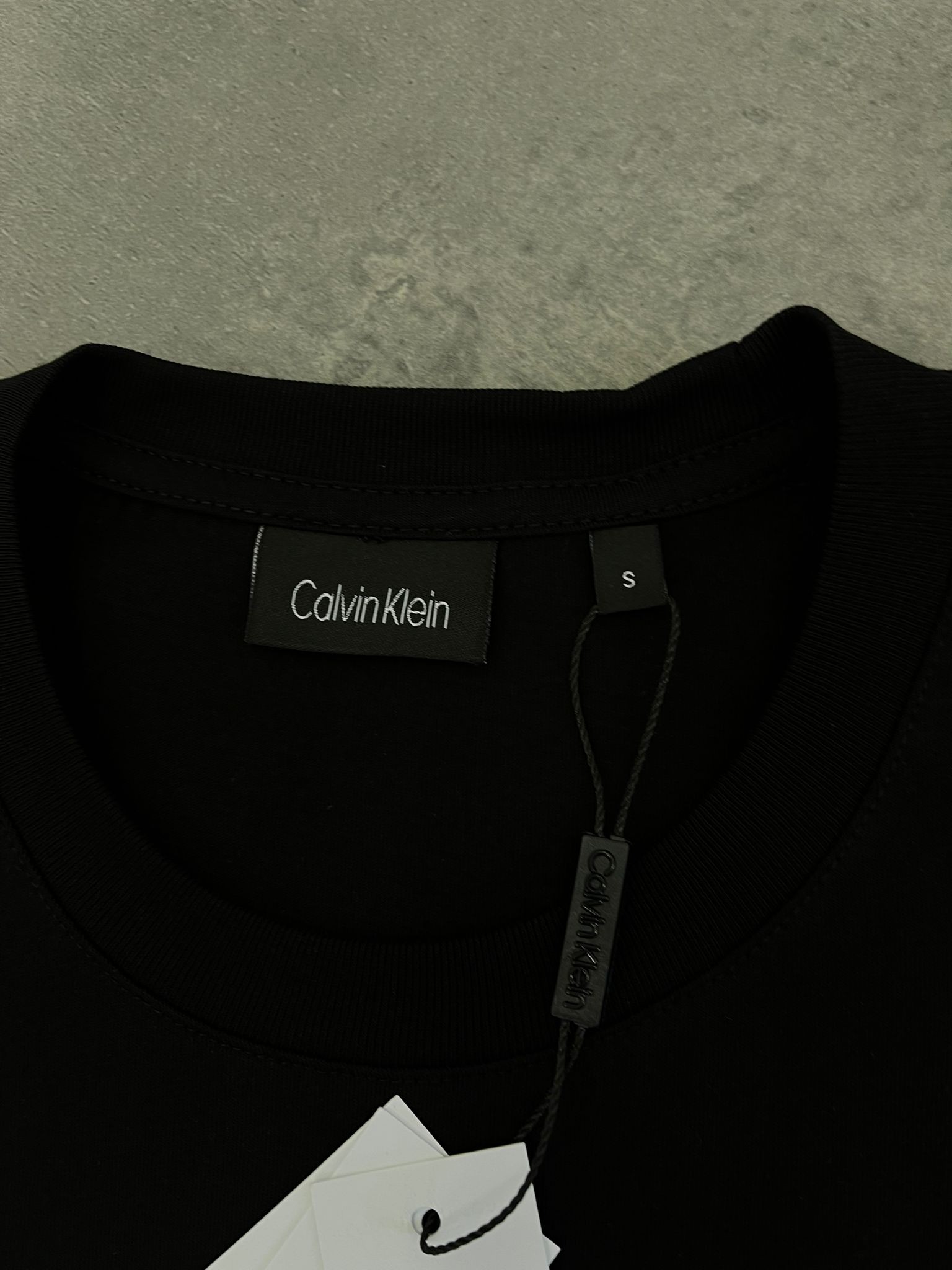 Yeni Sezon Basic Mini Logo Ceast Kumaş Black T-shirt