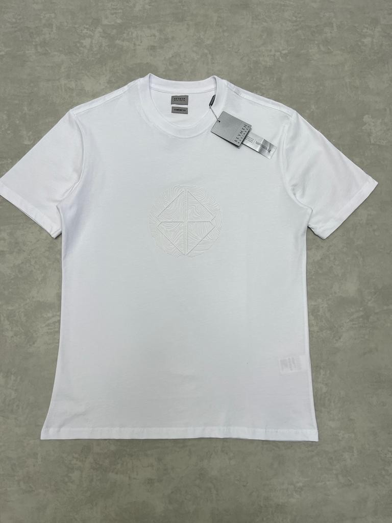 Classic Mid Logo White Basic T-shirt