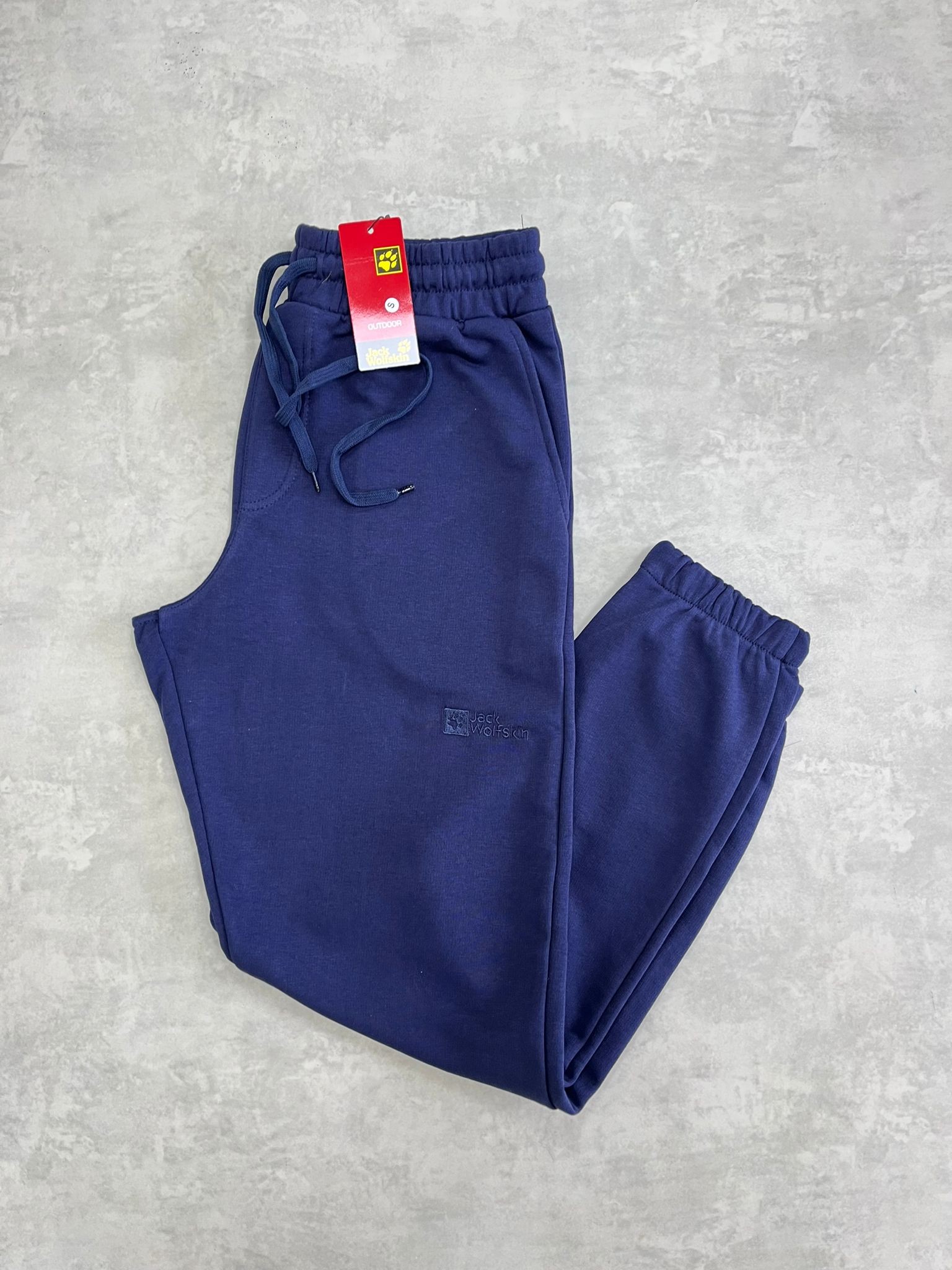 Nakış Logo Regular Şardonsuz Navy Blue Eşofman Altı