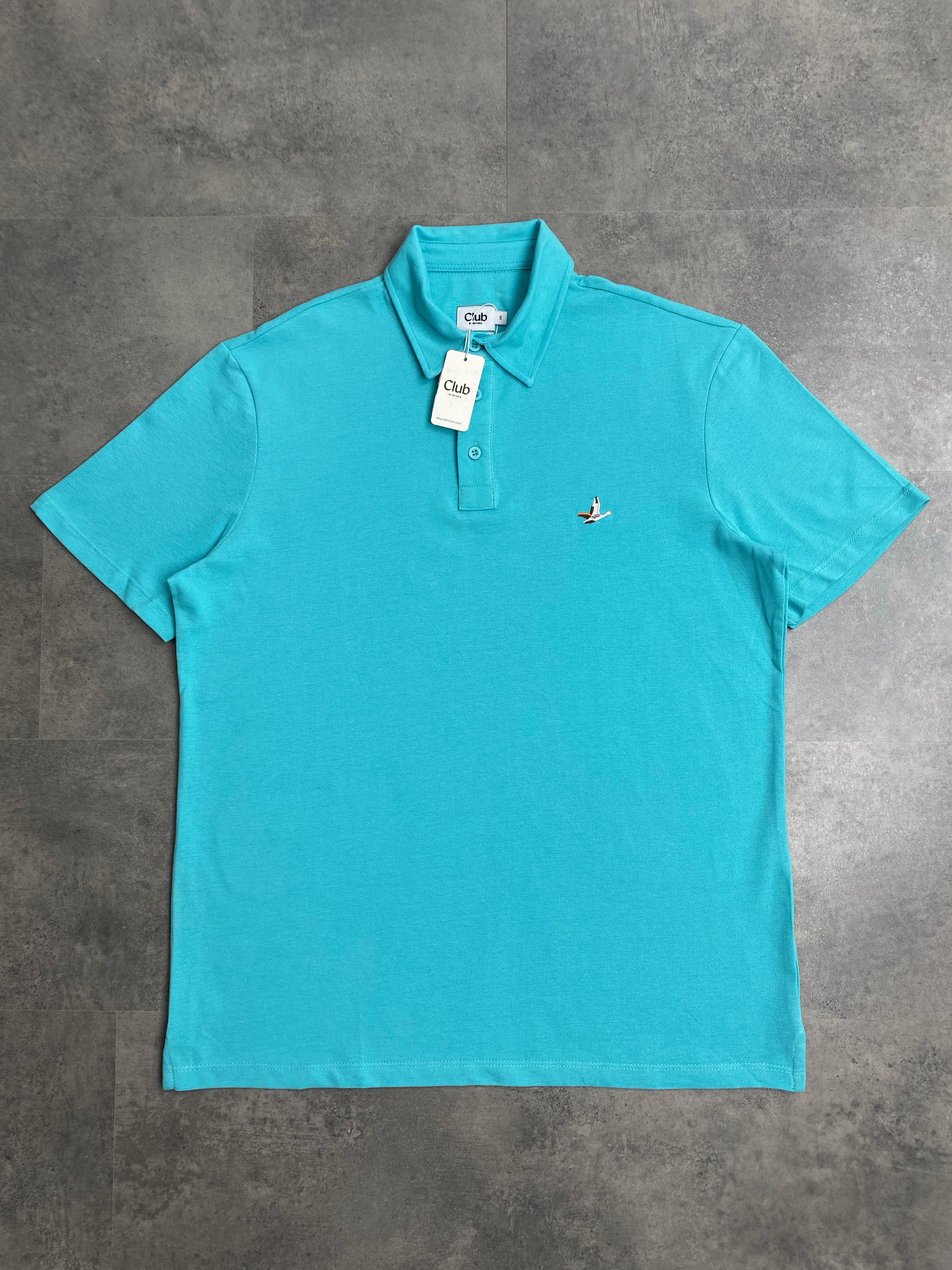 Yeni Sezon Classic Mini Logo Colourful Polo Yaka - TURKUAZ
