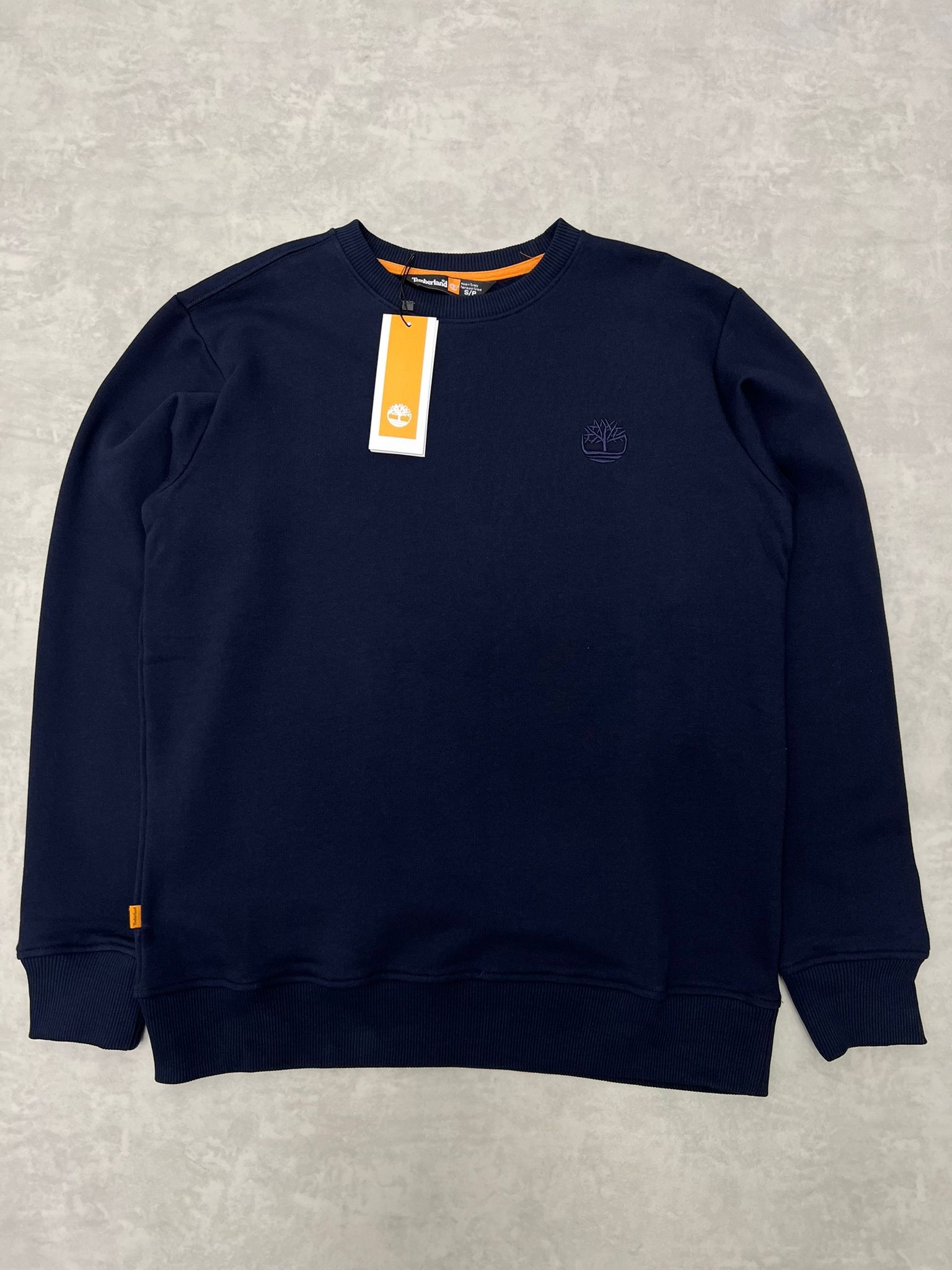 Classic Basic Nakış Logo Lacivert Şardonlu  Sweatshirt