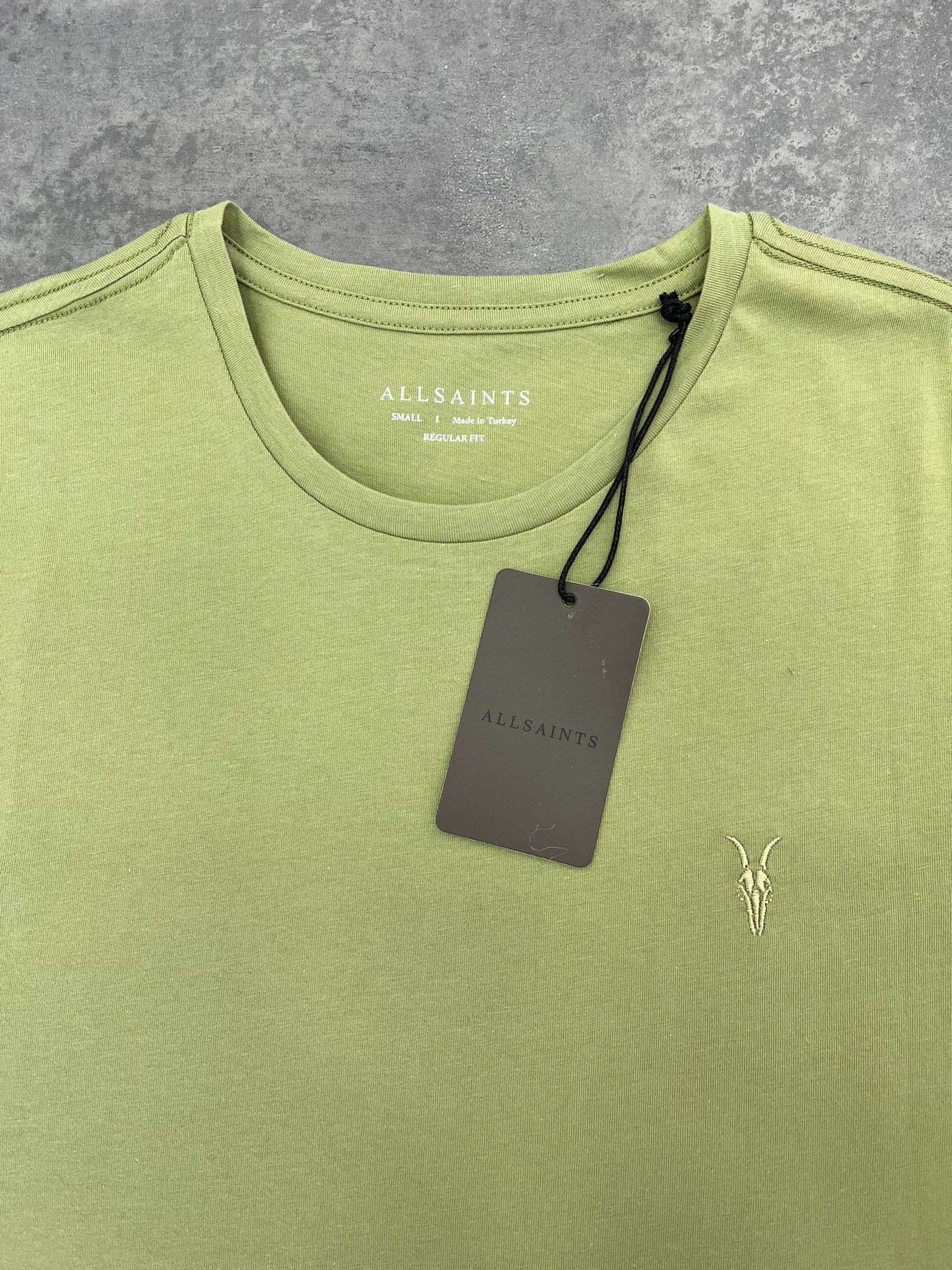 Yeni Sezon Nakış Basic Mini Logo  Fıstık Yeşili  T-shirt