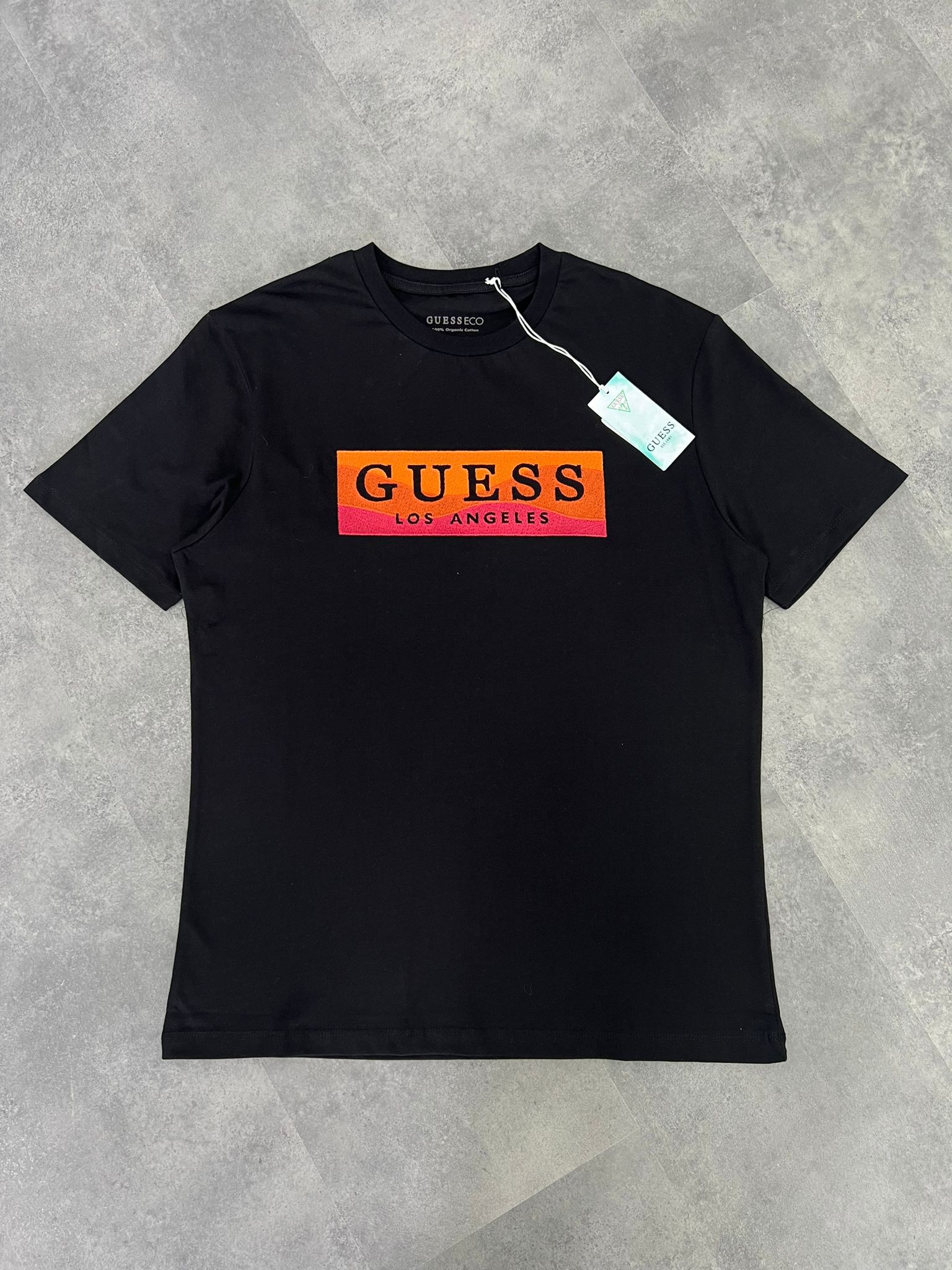 Yeni Sezon Los Angeles Full Nakış Logo Black T-shirt