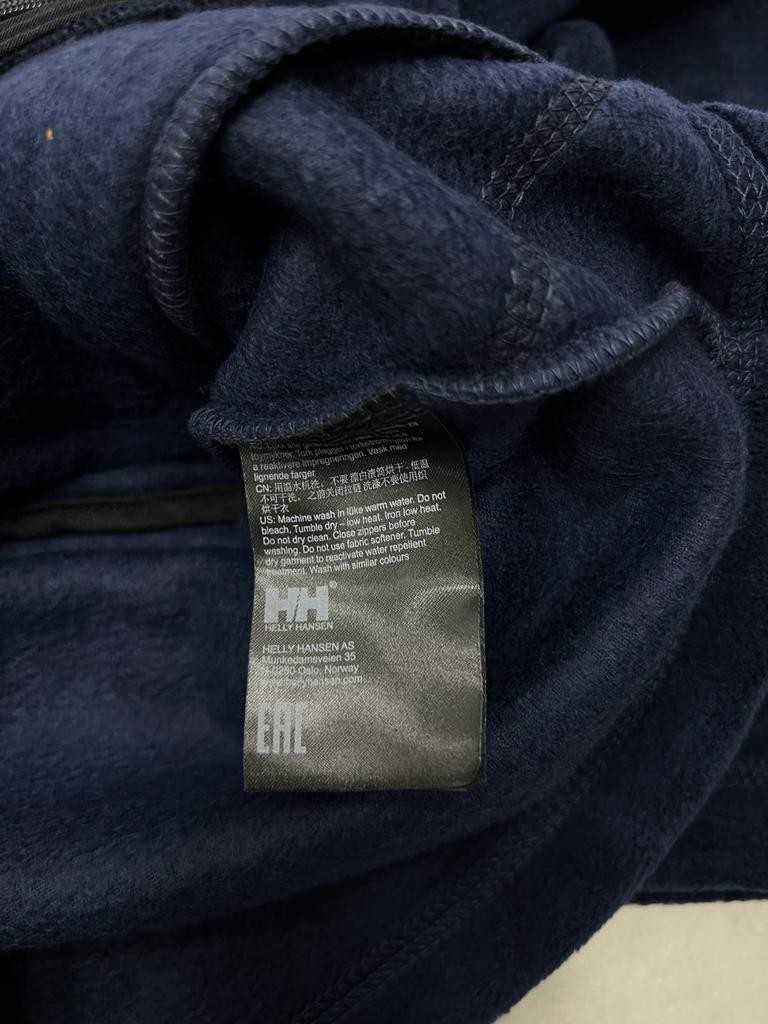 Full Zip Classic Kol Detaylı Lacivert  Polar