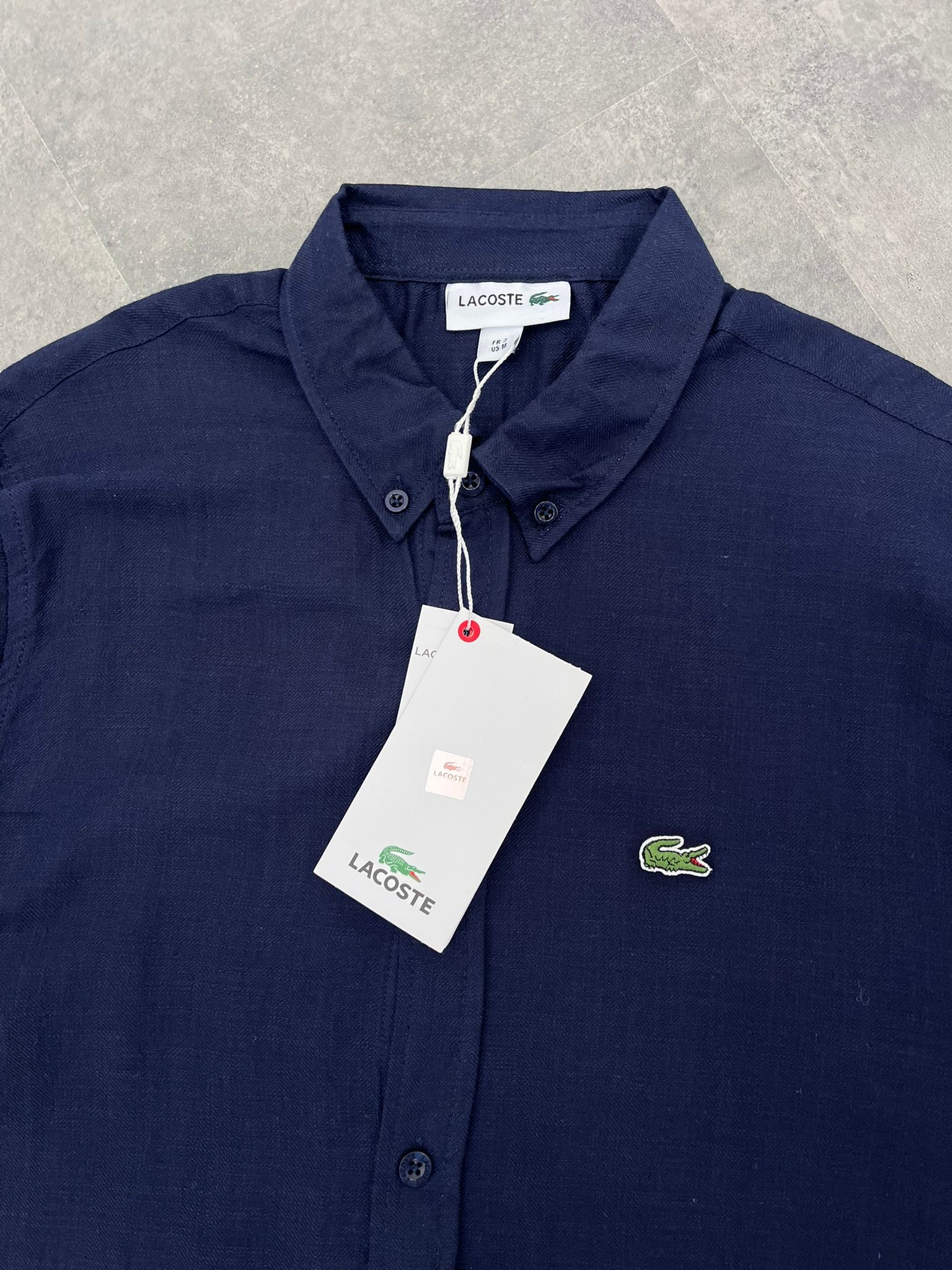Yeni Sezon Yazlık Keten Navy Blue  Gömlek