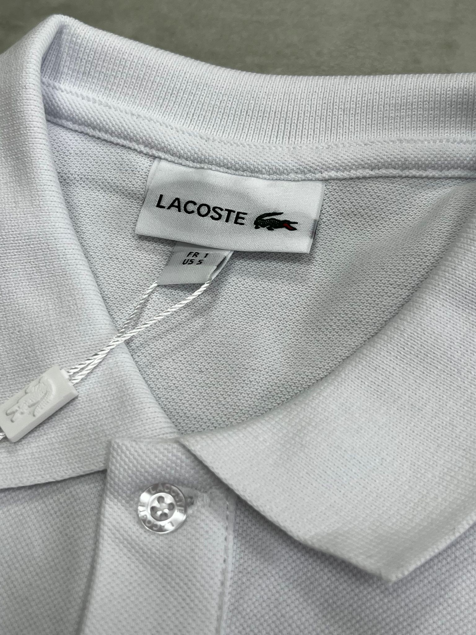 Classic Patch Mini Logo Polo Yaka White T-shirt