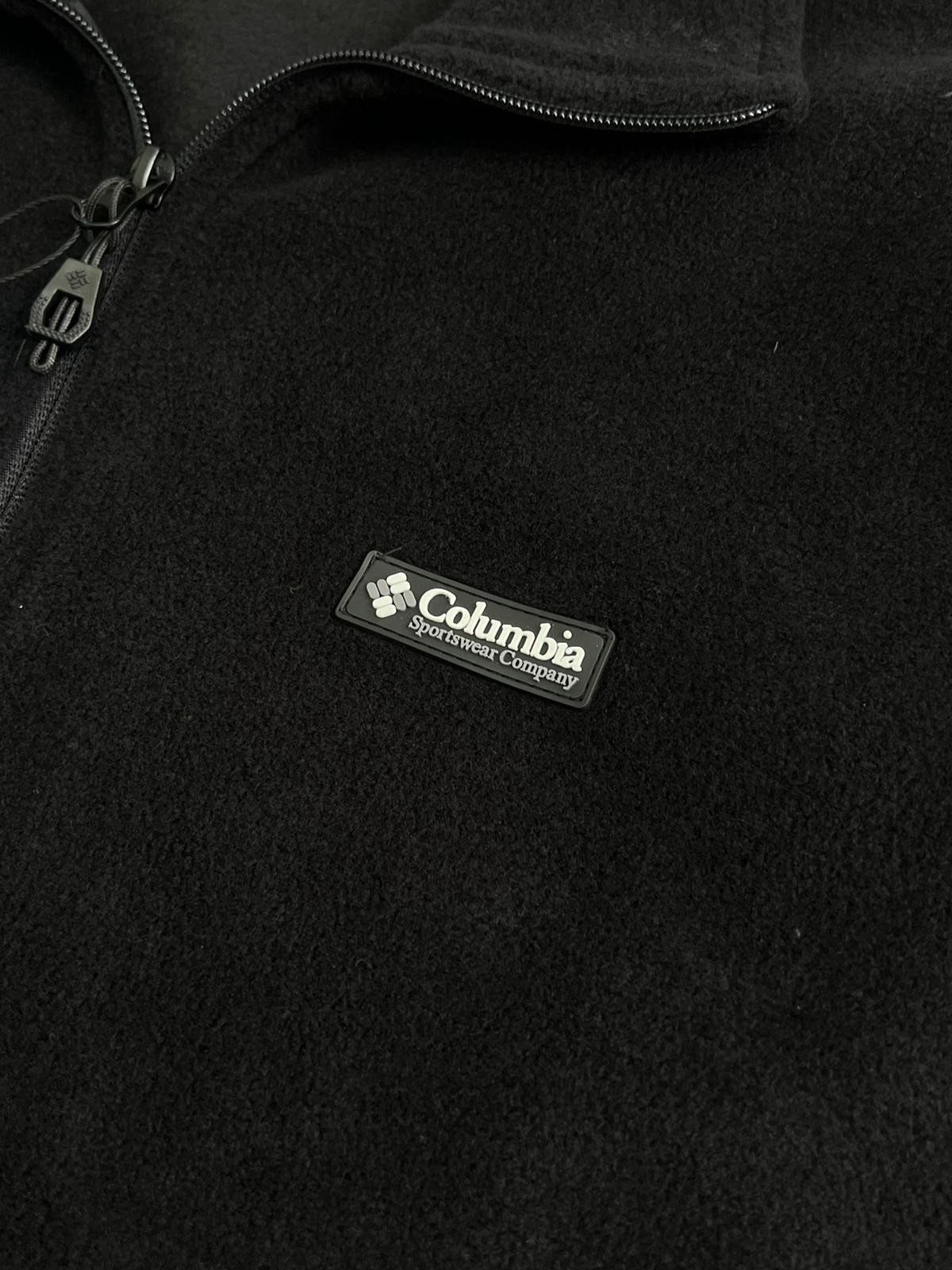 Tam Fermuarlı Mini Patch Logo Classic Sportswear C. Black Polar