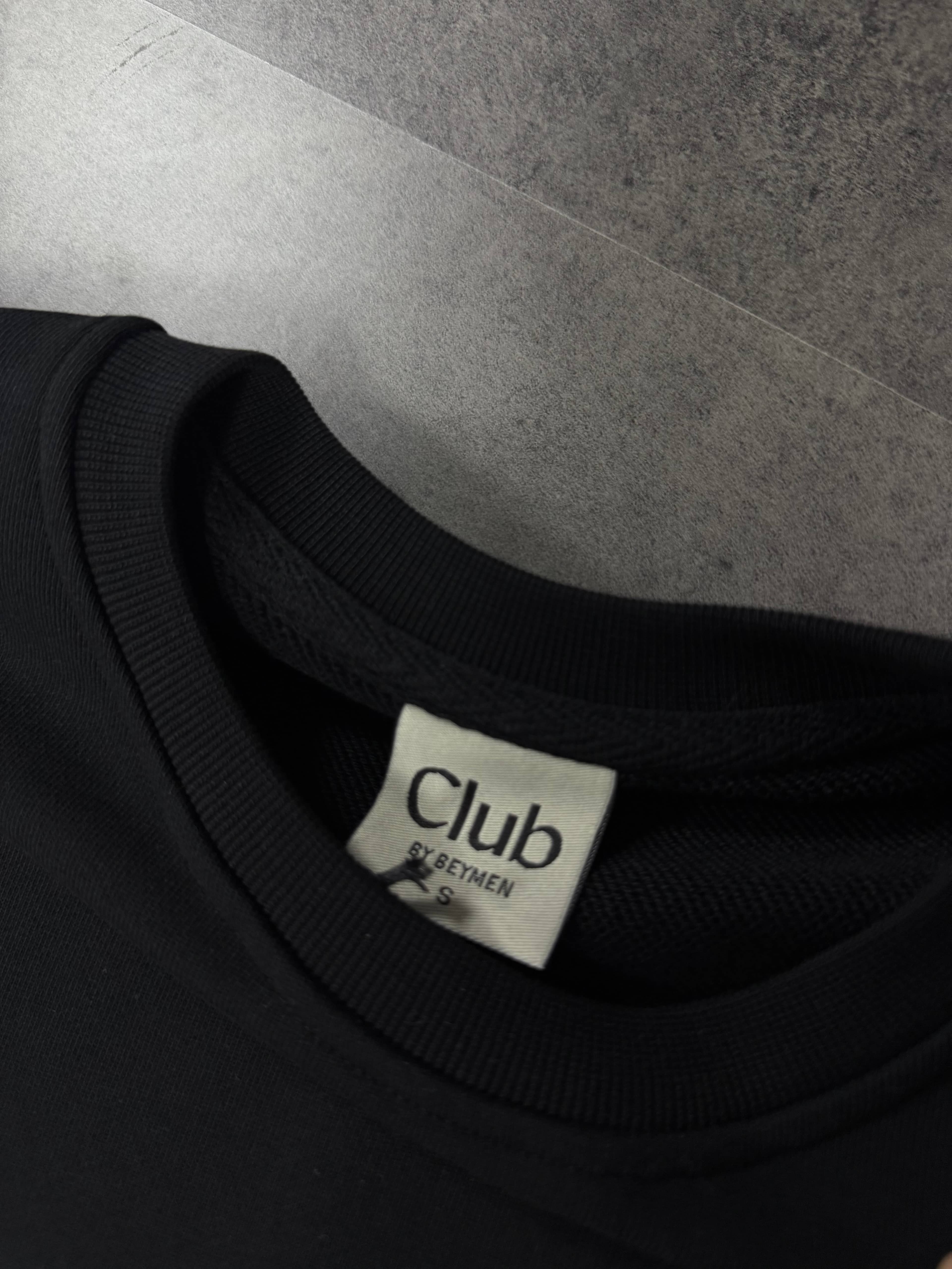 Yeni Sezon Premium Basic Mini Logo Üç İplik Şardonsuz Sweatshirt