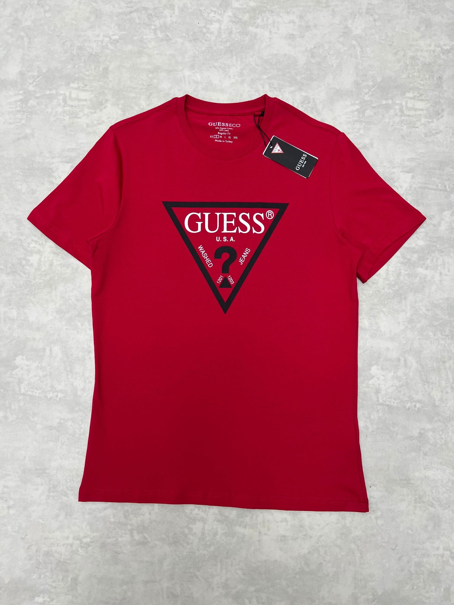 Yeni Sezon Washed Mid Logo  Red T-shirt