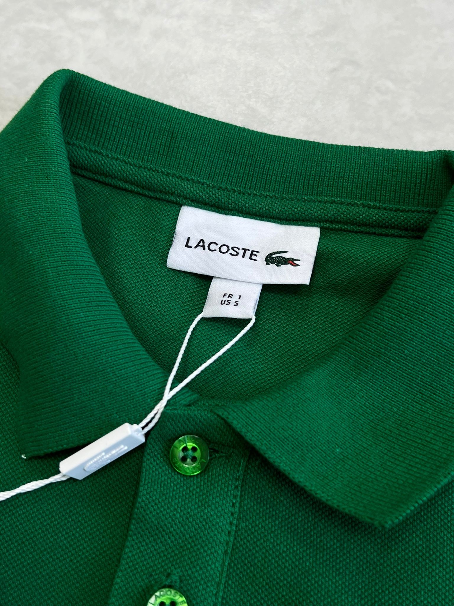Classic Paris Logo Polo Yaka  Green T-shirt