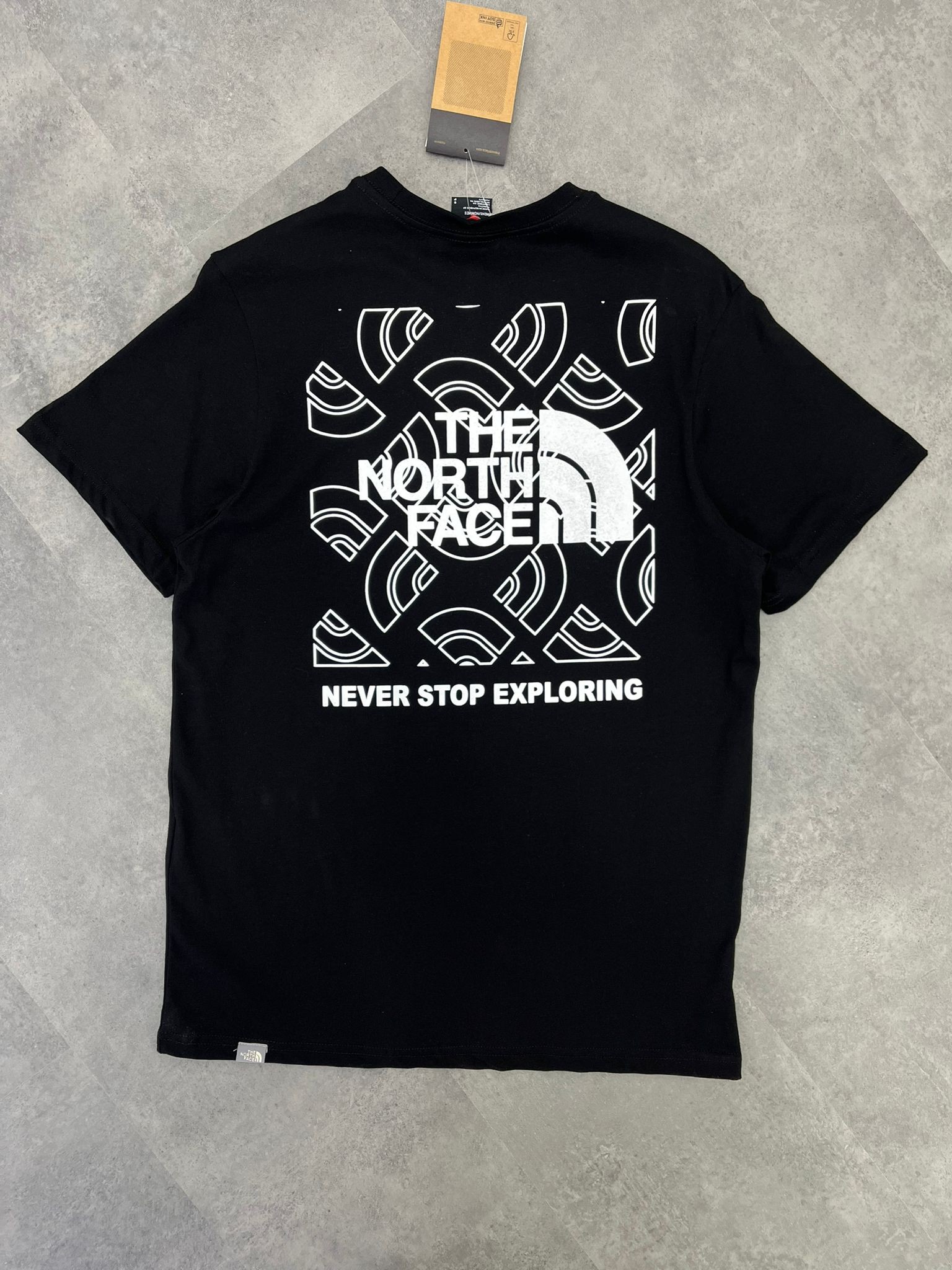 Yeni Sezon Back To Print Never Stop  Black T-shirt