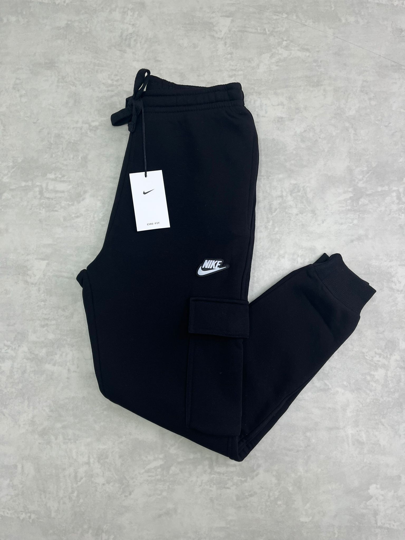 Yeni Sezon Patch Logo Üç İplik Şardonlu Kışlık Black Eşofman Altı