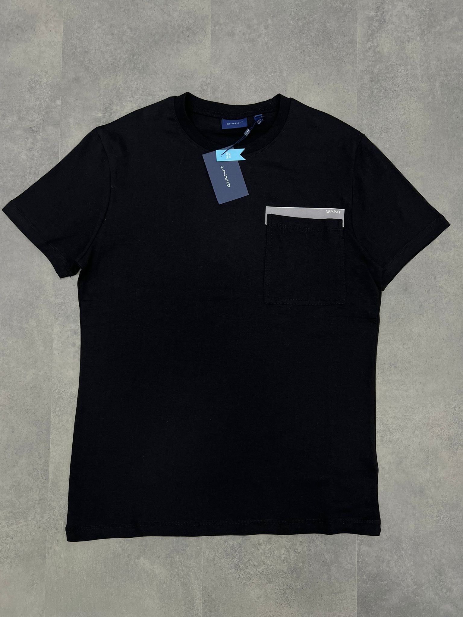 Yeni Sezon Cepli Basic Logo Black T-shirt