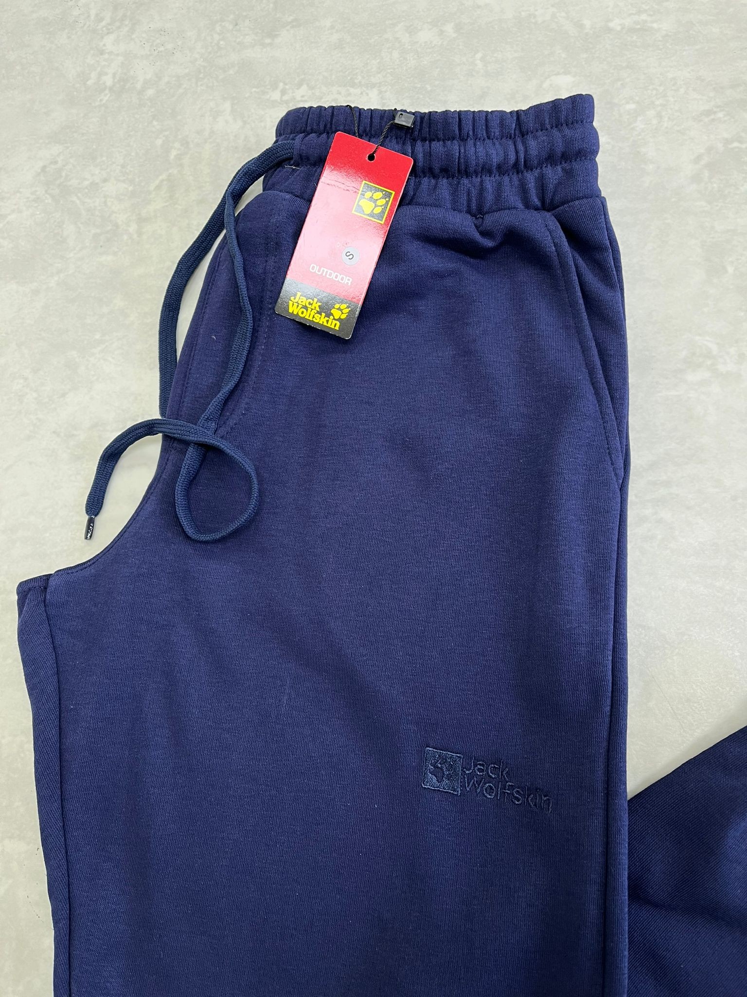 Nakış Logo Regular Şardonsuz Navy Blue Eşofman Altı