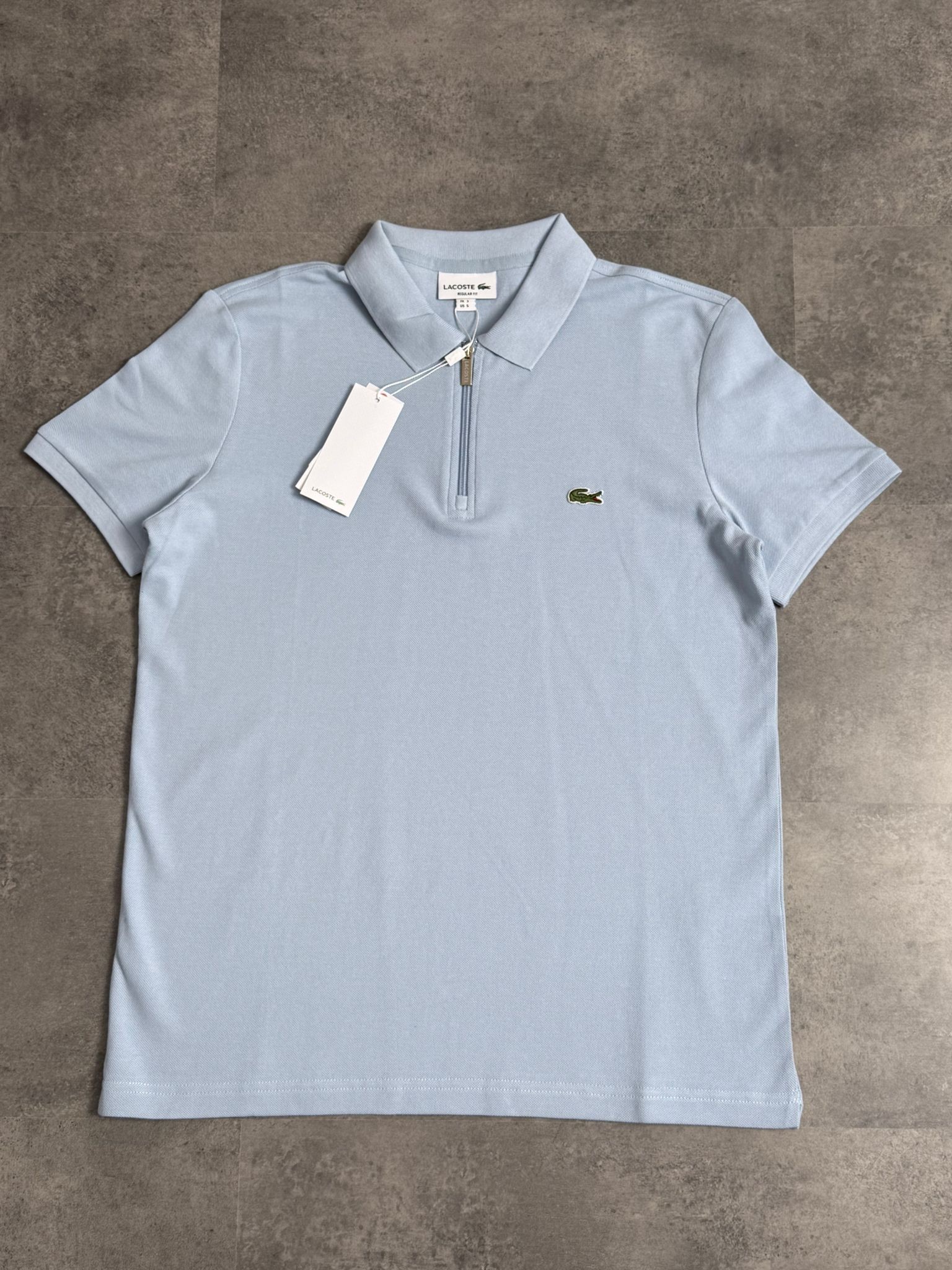 Yeni Sezon Yarım Fermuarlı Basic Mini Logo Polo Yaka  - MAVİ