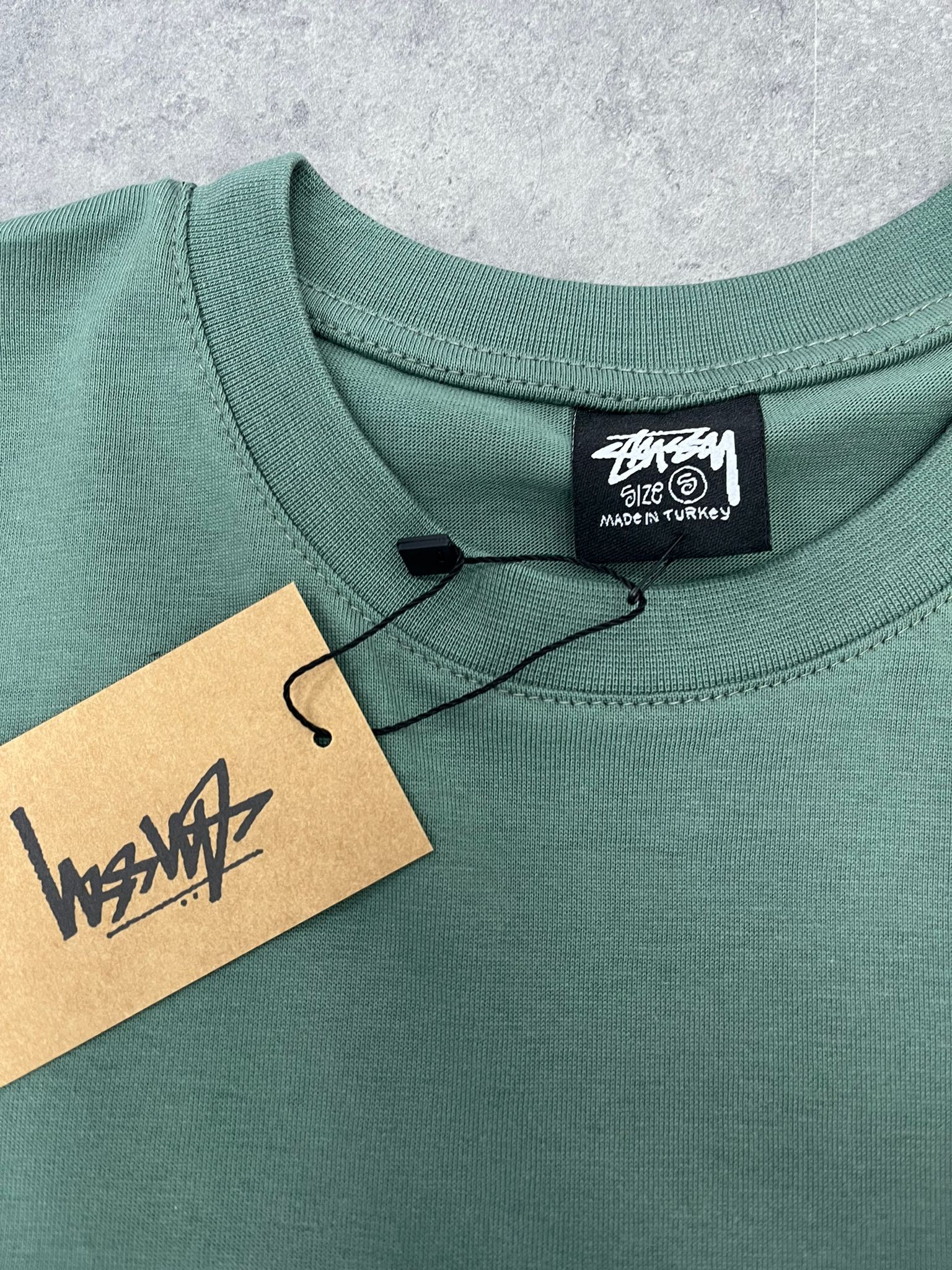 Yeni Sezon Stussy Back To Print Mid Icon Green Relax Fit T-shirt