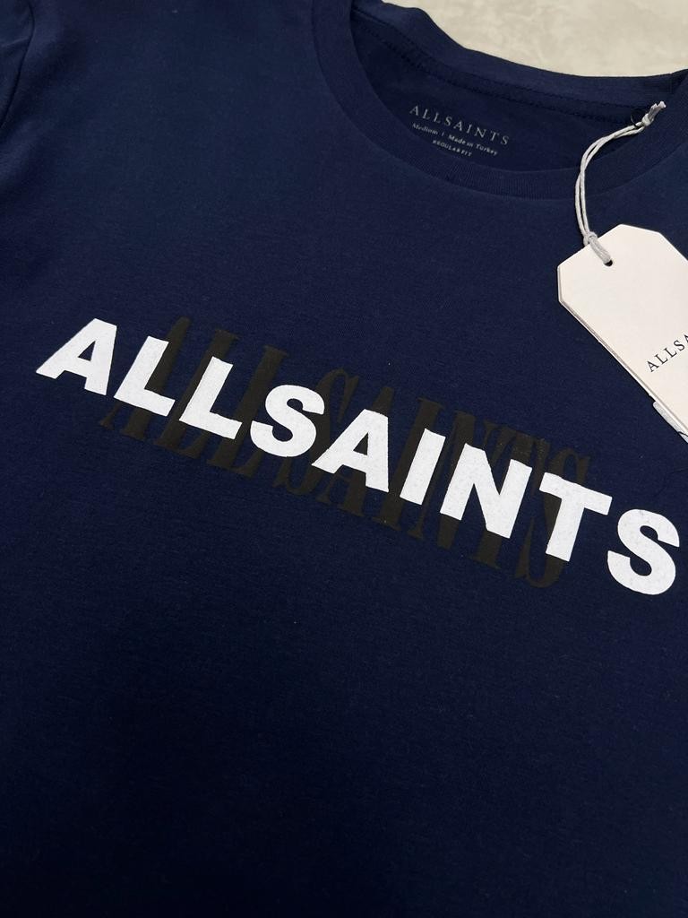 Again Mid Icon Logo Navy Blue T-shirt