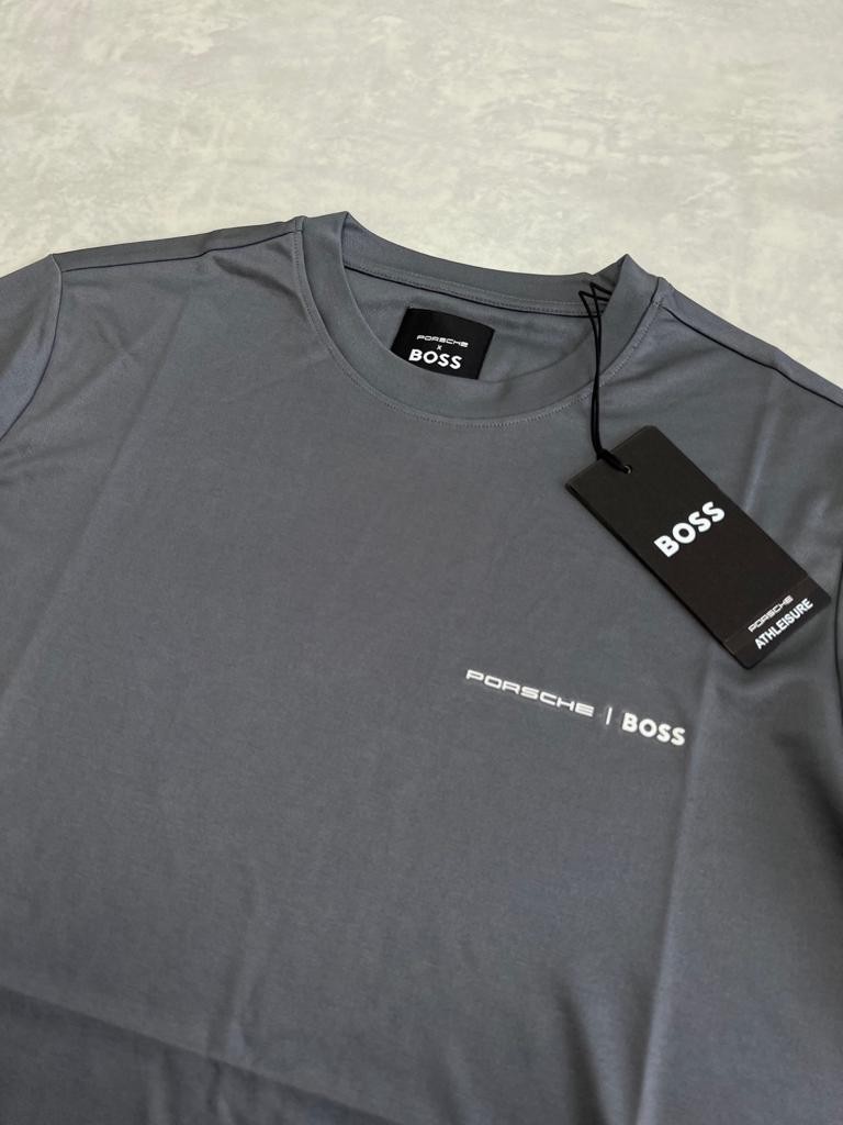 Porche x Bss Logo Clima Cool (Nefes Alan) Gray T-shirt