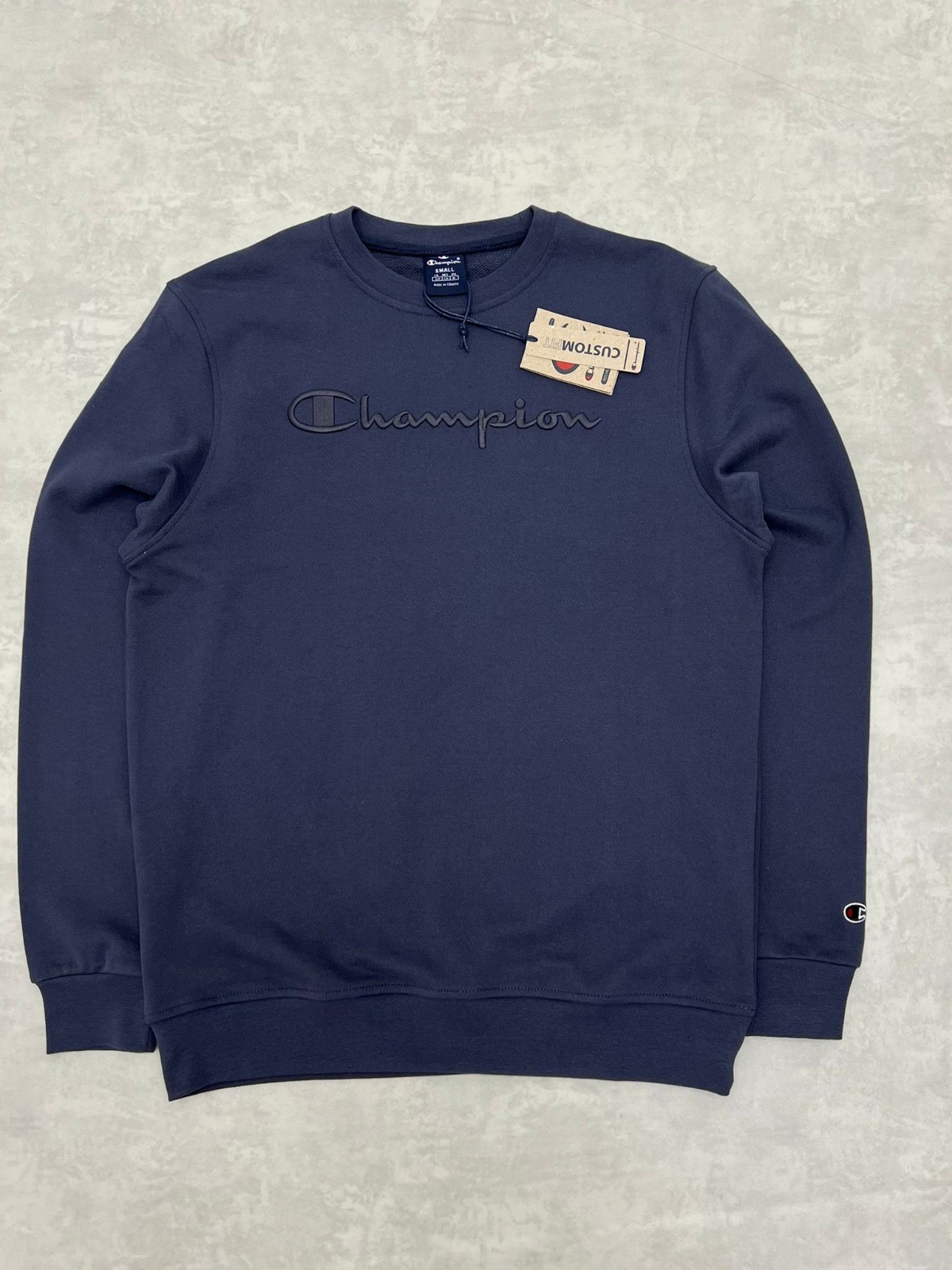 Yeni Sezon Ton To Tone Nakış Logo Sweatshirt - ANTRASİT