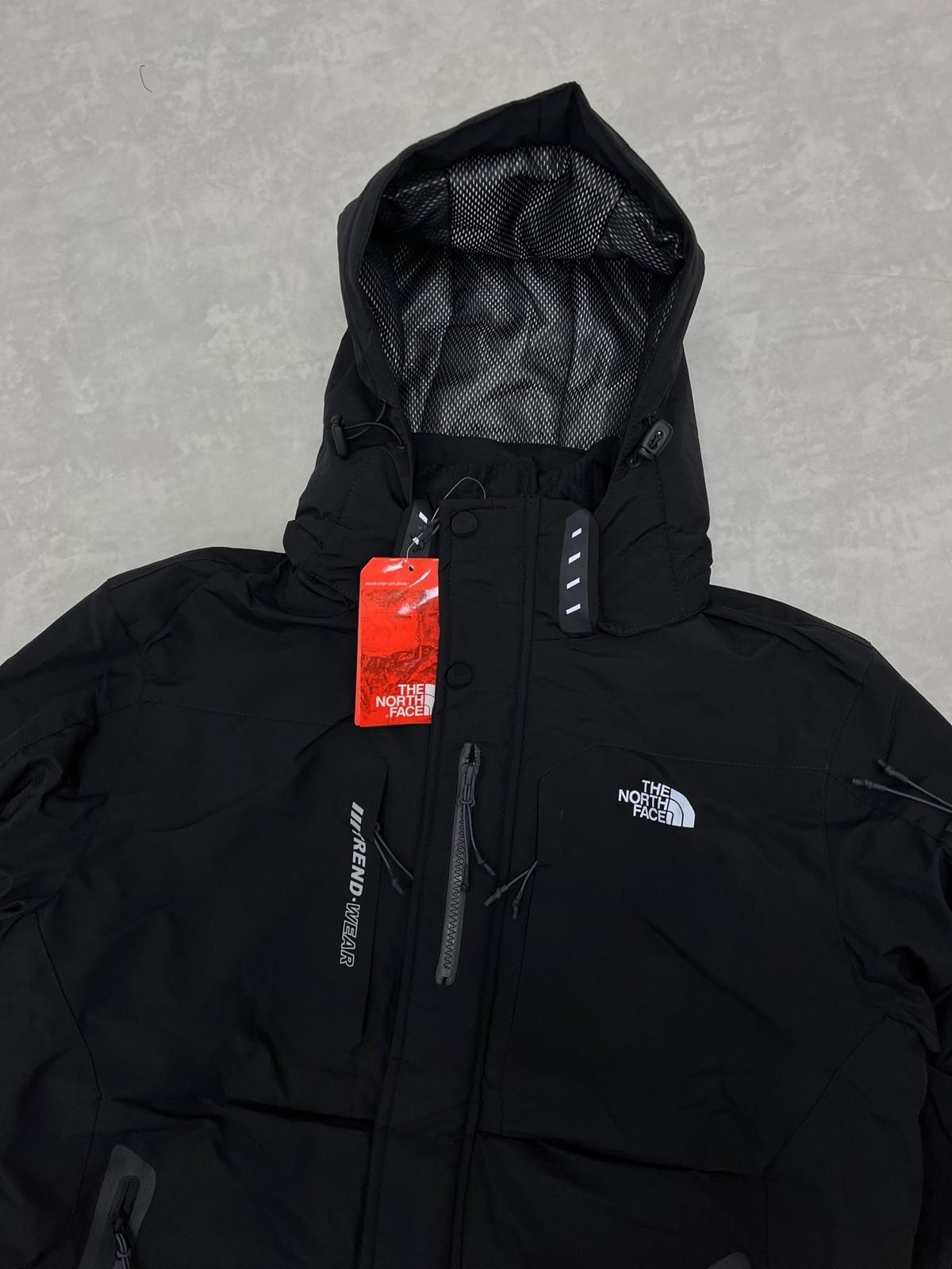 Classic Cep Detaylı İthal WaterProof Şişme Bel Destekli Black Termal Astarlı Mont