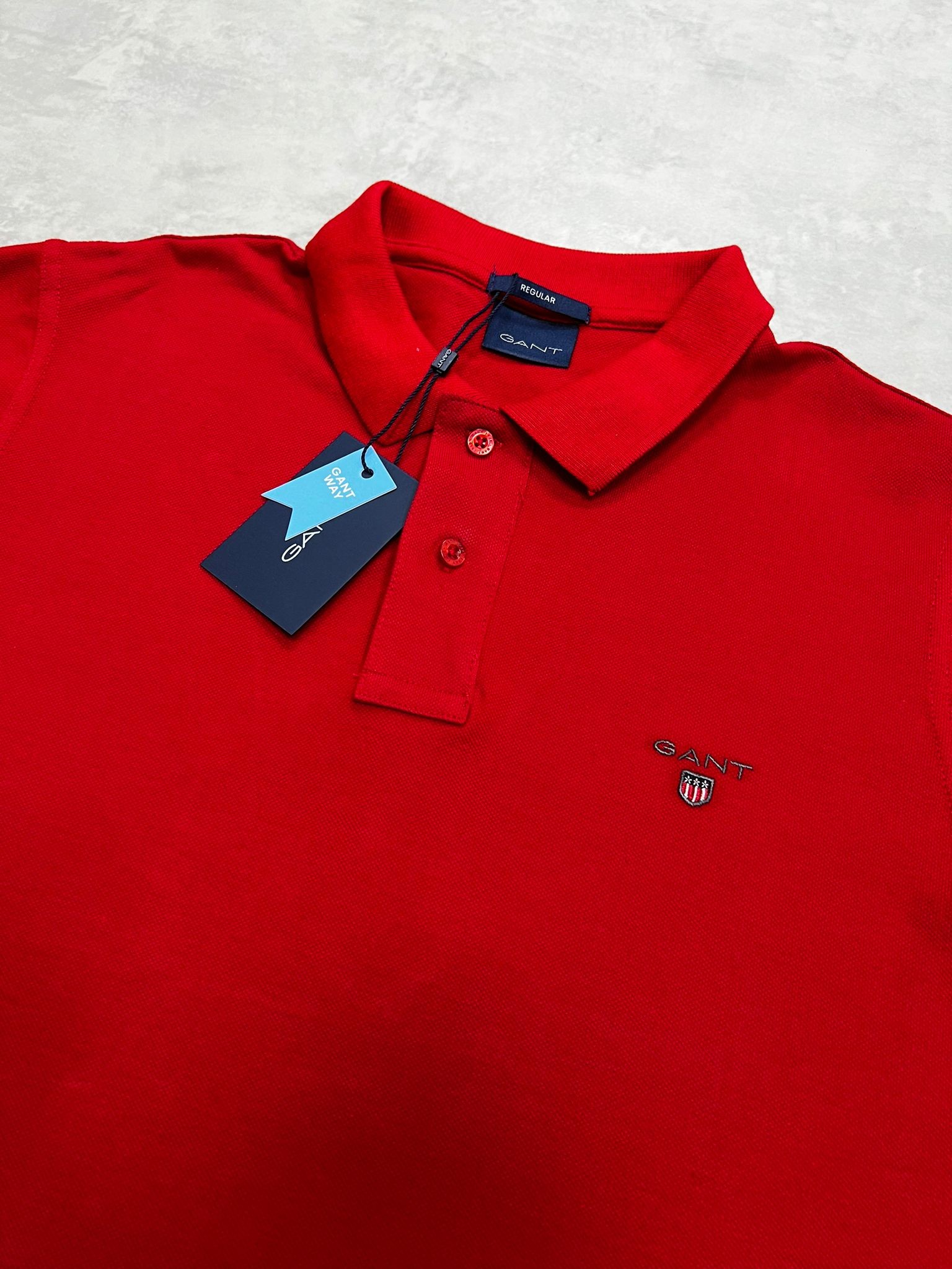Classic Ceest Logo Basic Kırmızı Polo Yaka T-shirt