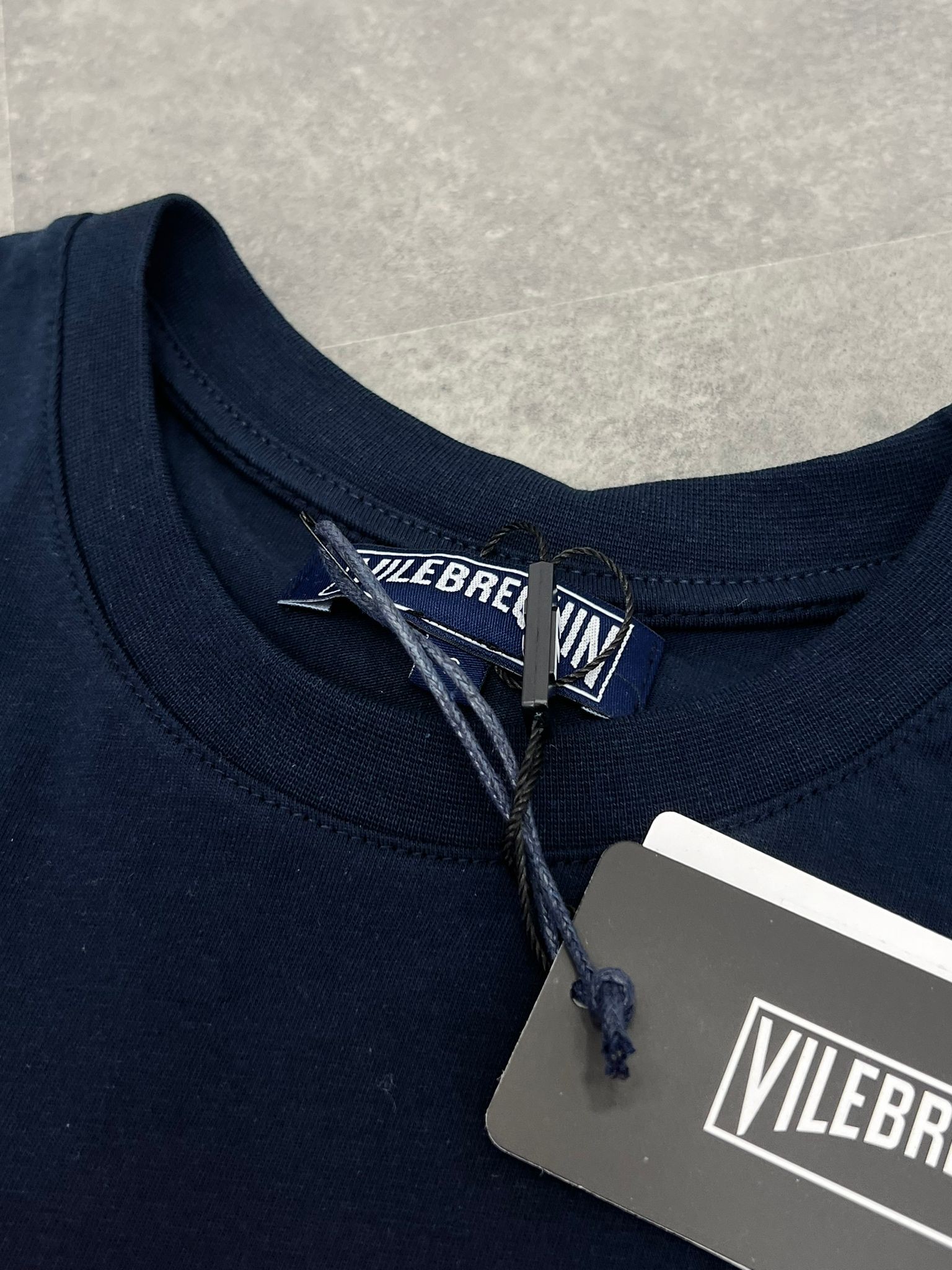 Yeni sezon Print Fish Waıtıng   Mid Icon Navy Blue T-shirt