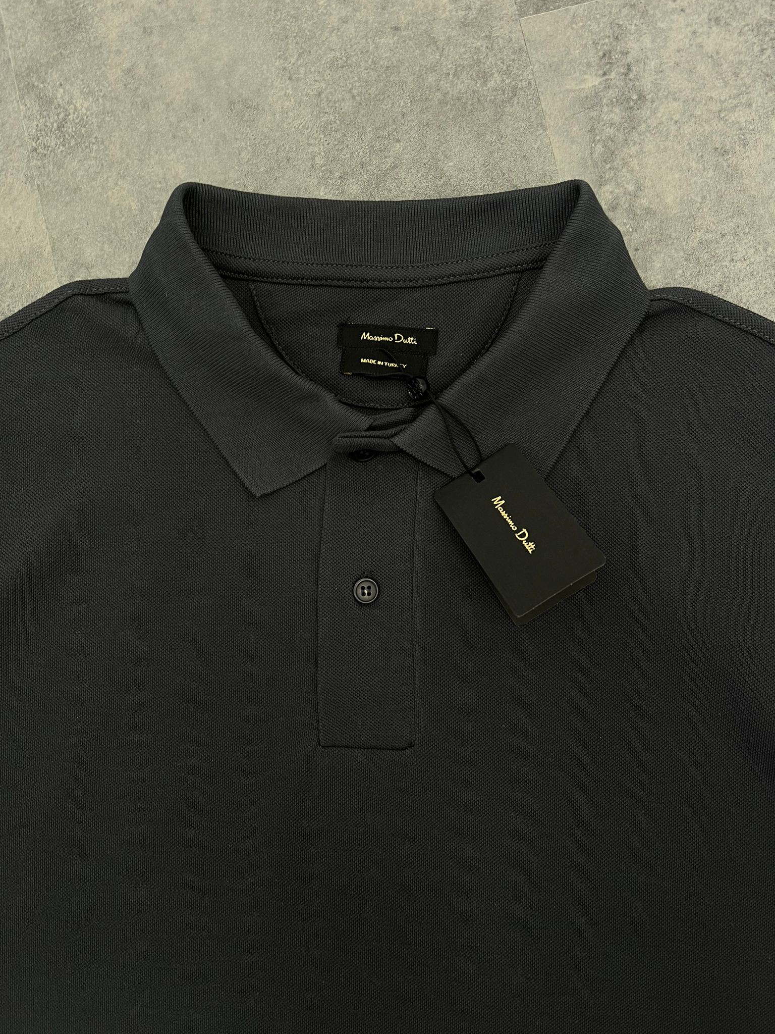Yeni Sezon Organik Pamuk Antrasit Polo Yaka  T-shirt