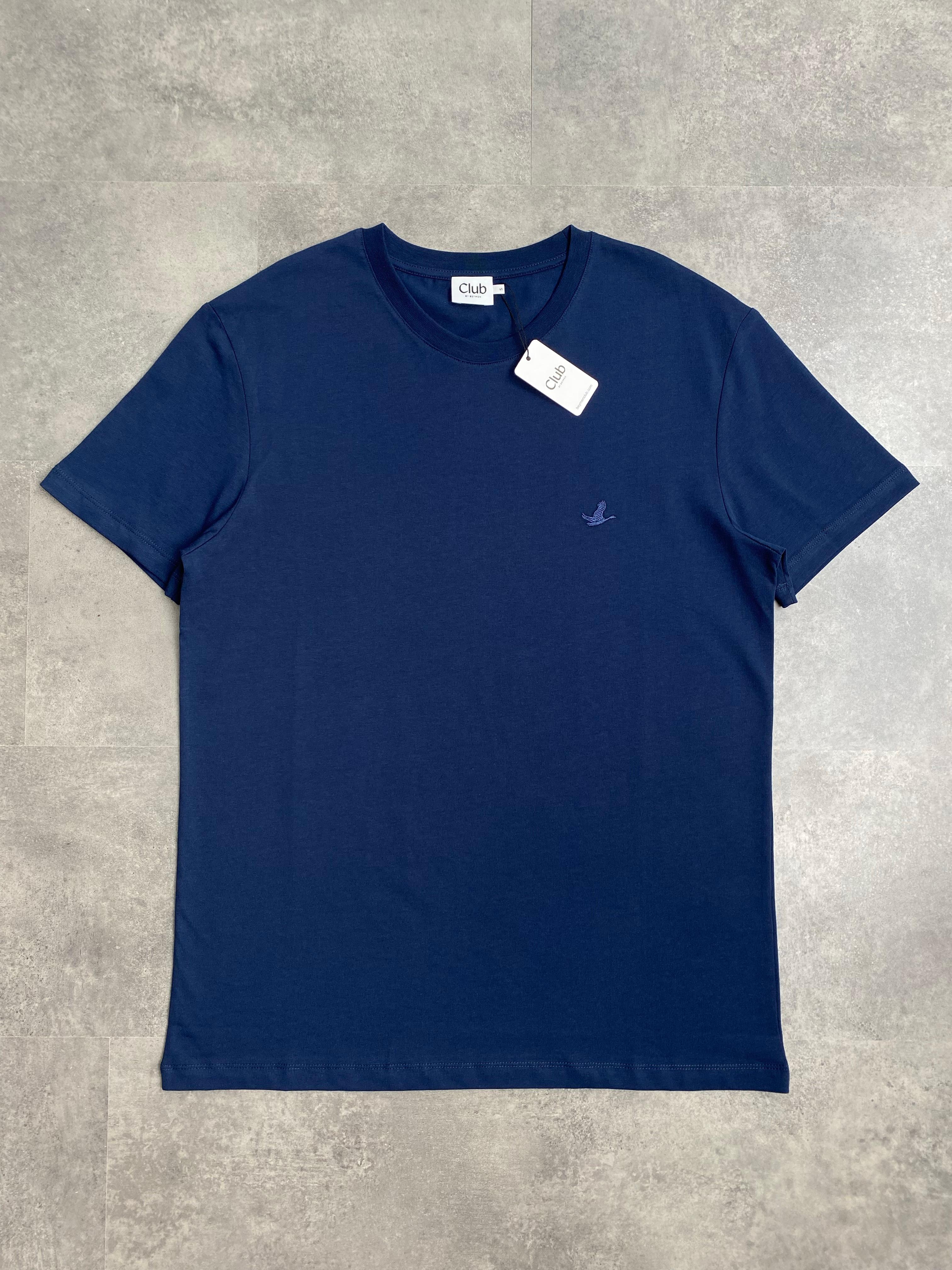 Yeni Sezon Pamuk  Tone to Tone Logo T-shirt - LACİVERT