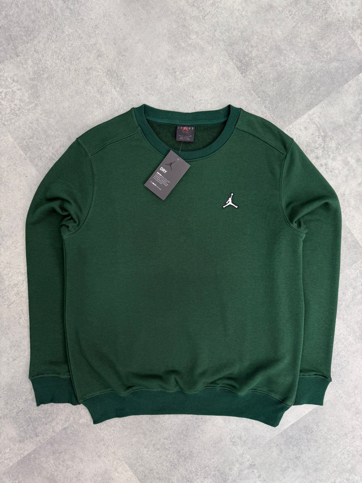 Yeni Sezon Basic Mini Logo Essential Sweatshirt - YEŞİL