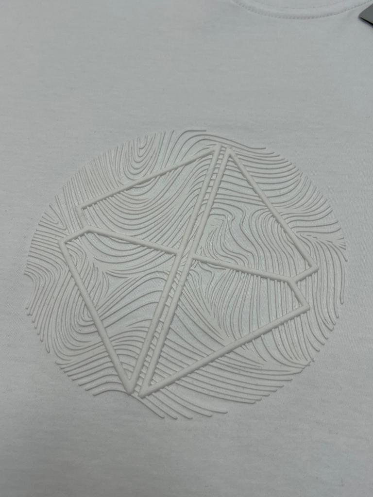 Classic Mid Logo White Basic T-shirt