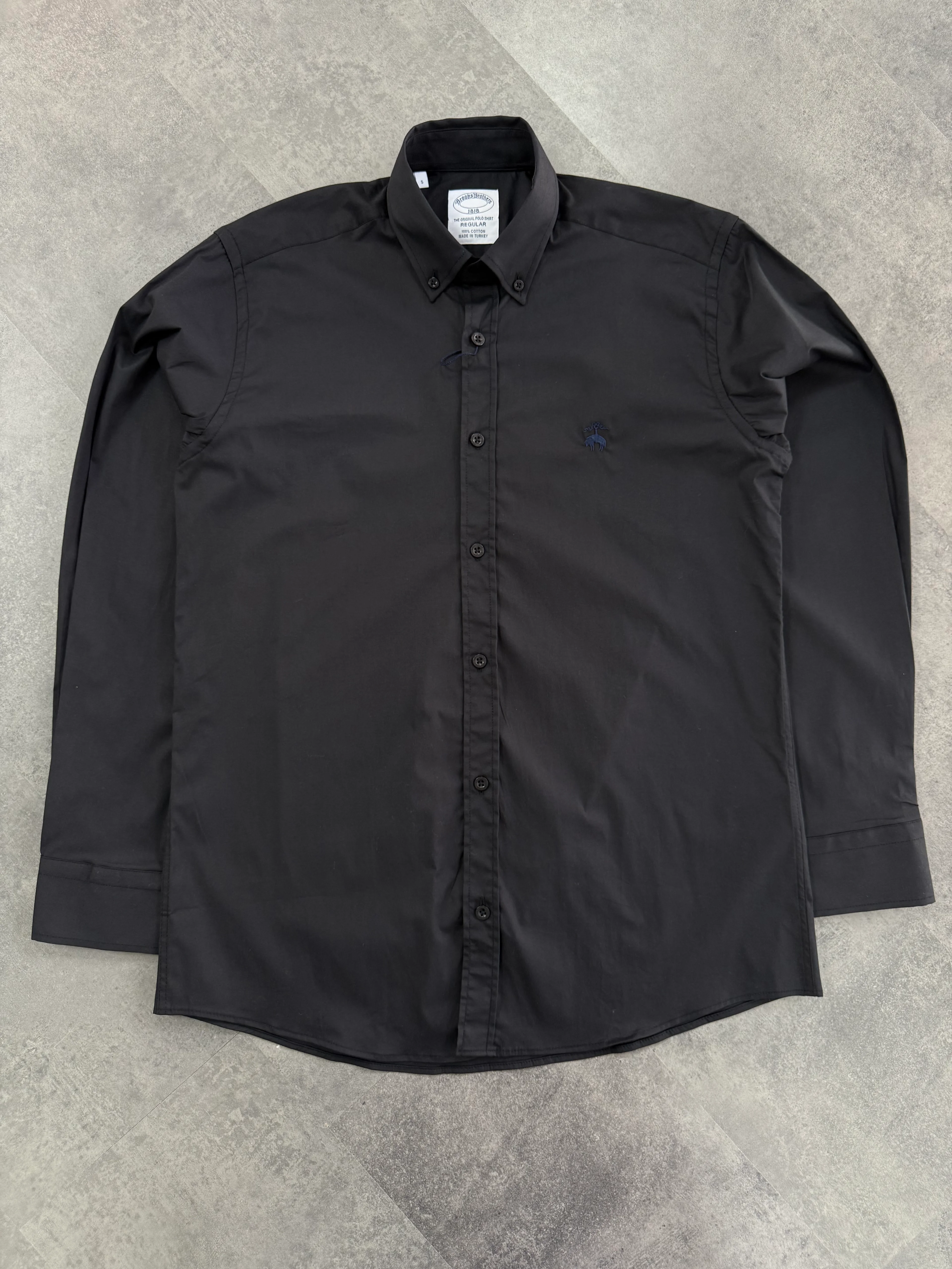 Yeni Sezon Premium Mini Logo Kışlık Oxford Gömlek Gömlek - SİYAH