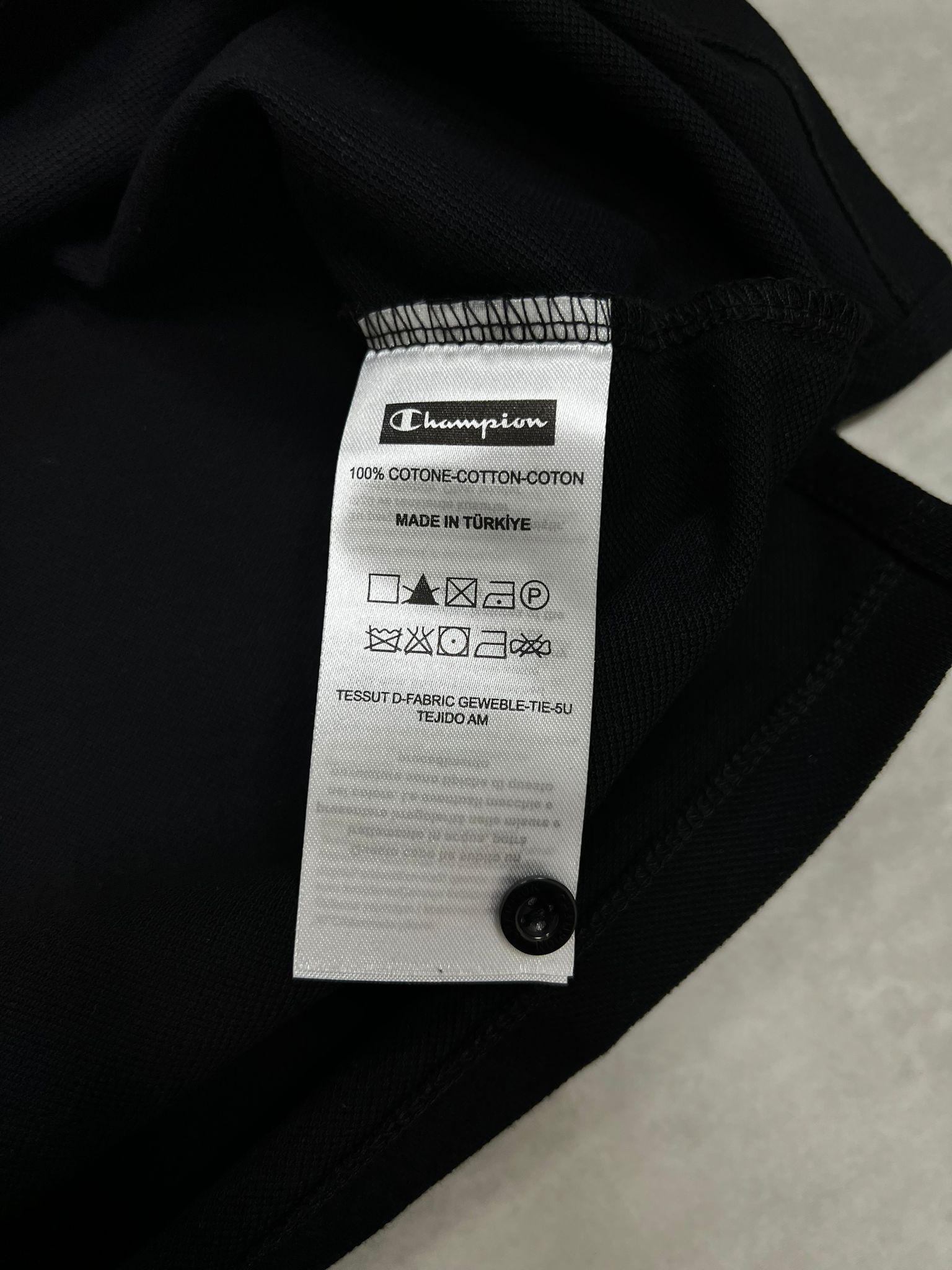 Patch Mini Logo Polo Yaka Black T-shirt